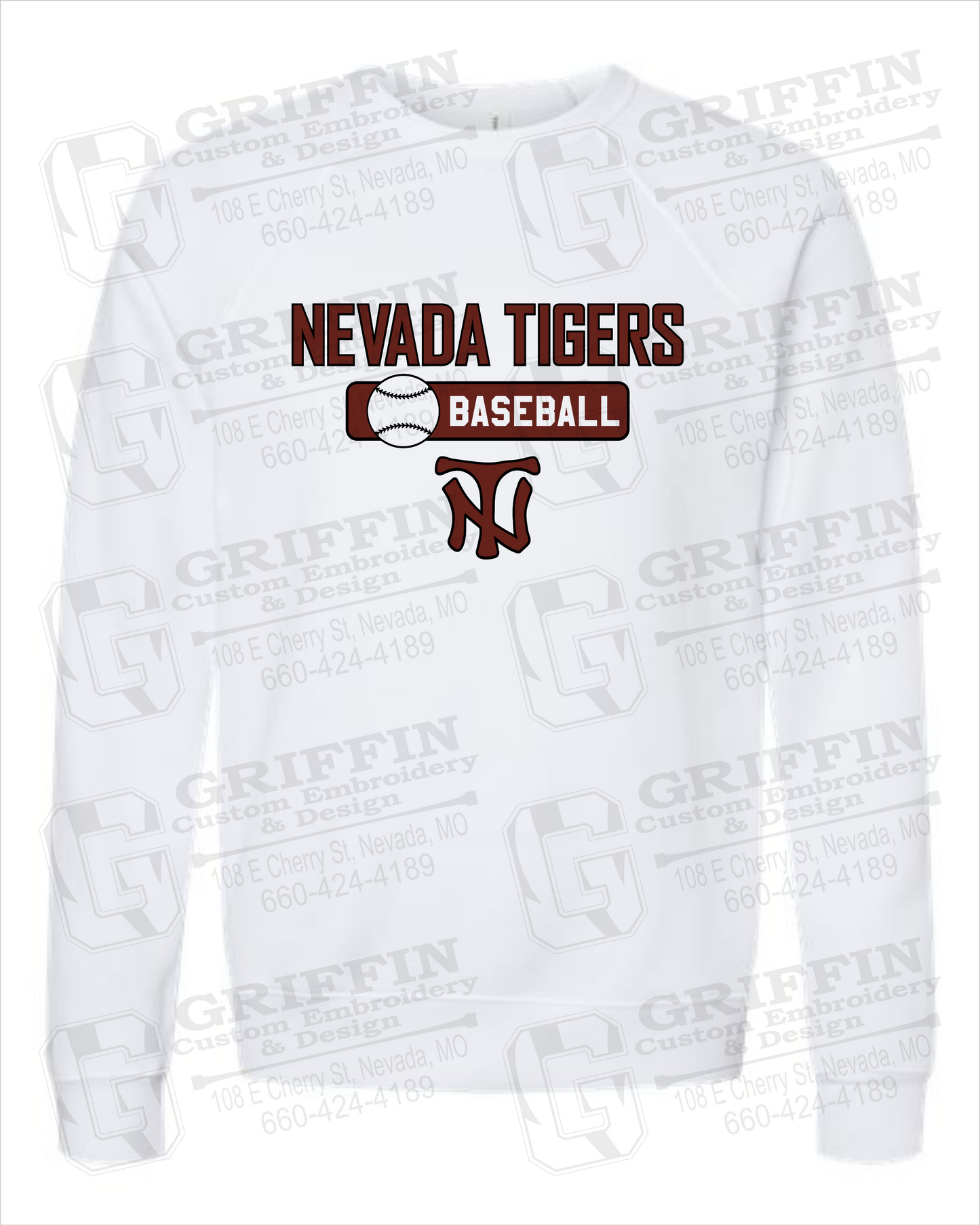 Sponge Fleece Sweatshirt - Baseball - Nevada Tigers 24-S
