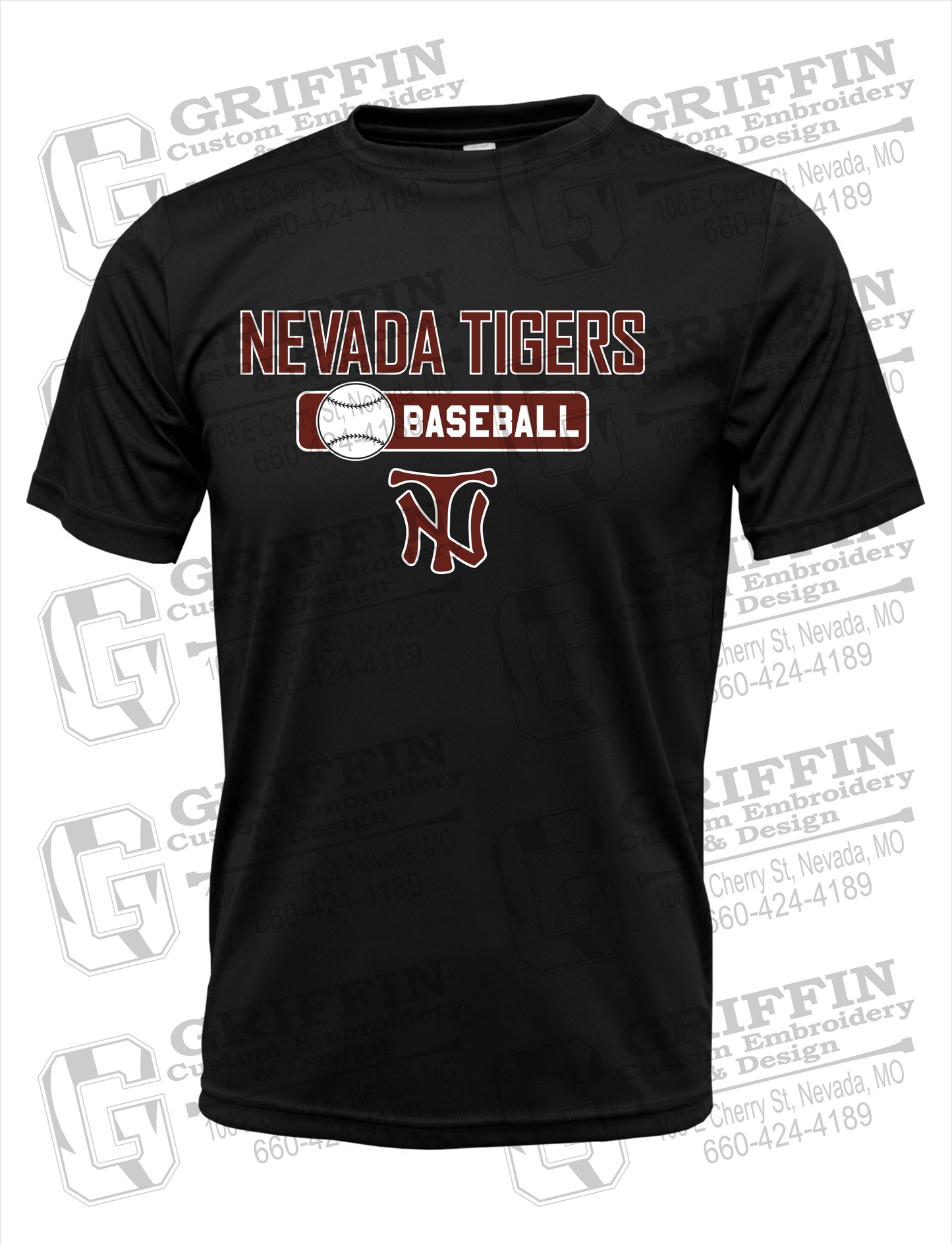 Dry-Fit Short Sleeve T-Shirt - Baseball - Nevada Tigers 24-S
