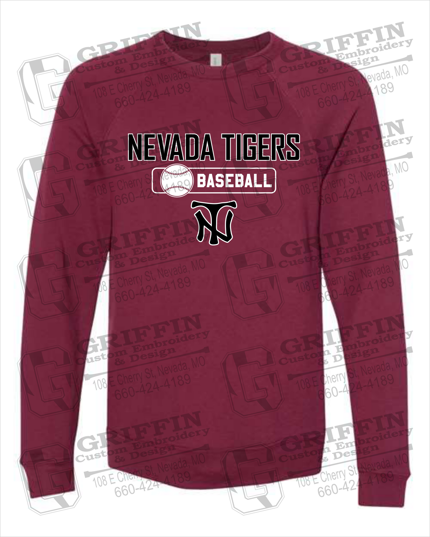 Sponge Fleece Sweatshirt - Baseball - Nevada Tigers 24-S