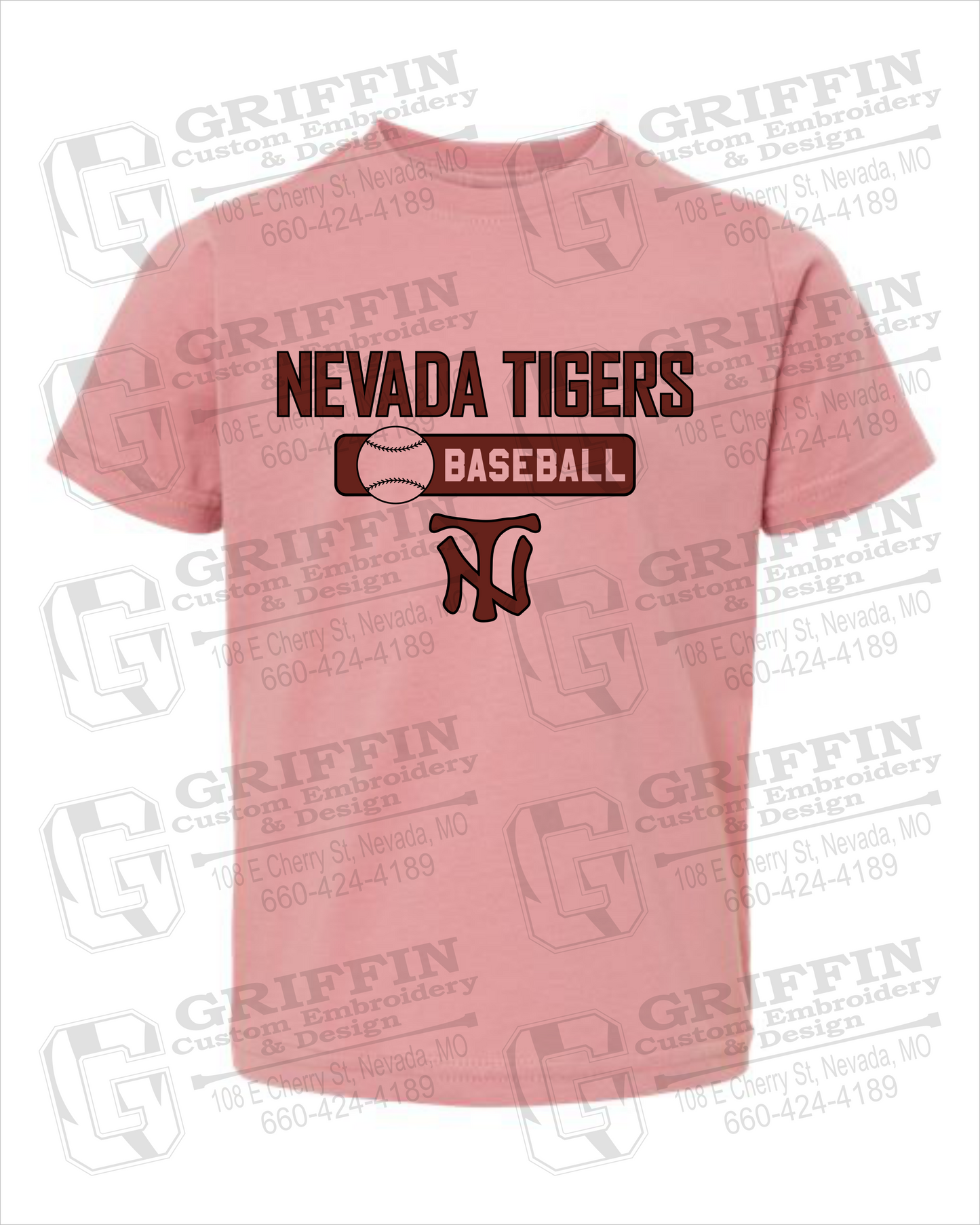 Toddler/Infant Cotton T-Shirt - Baseball - Nevada Tigers 24-S