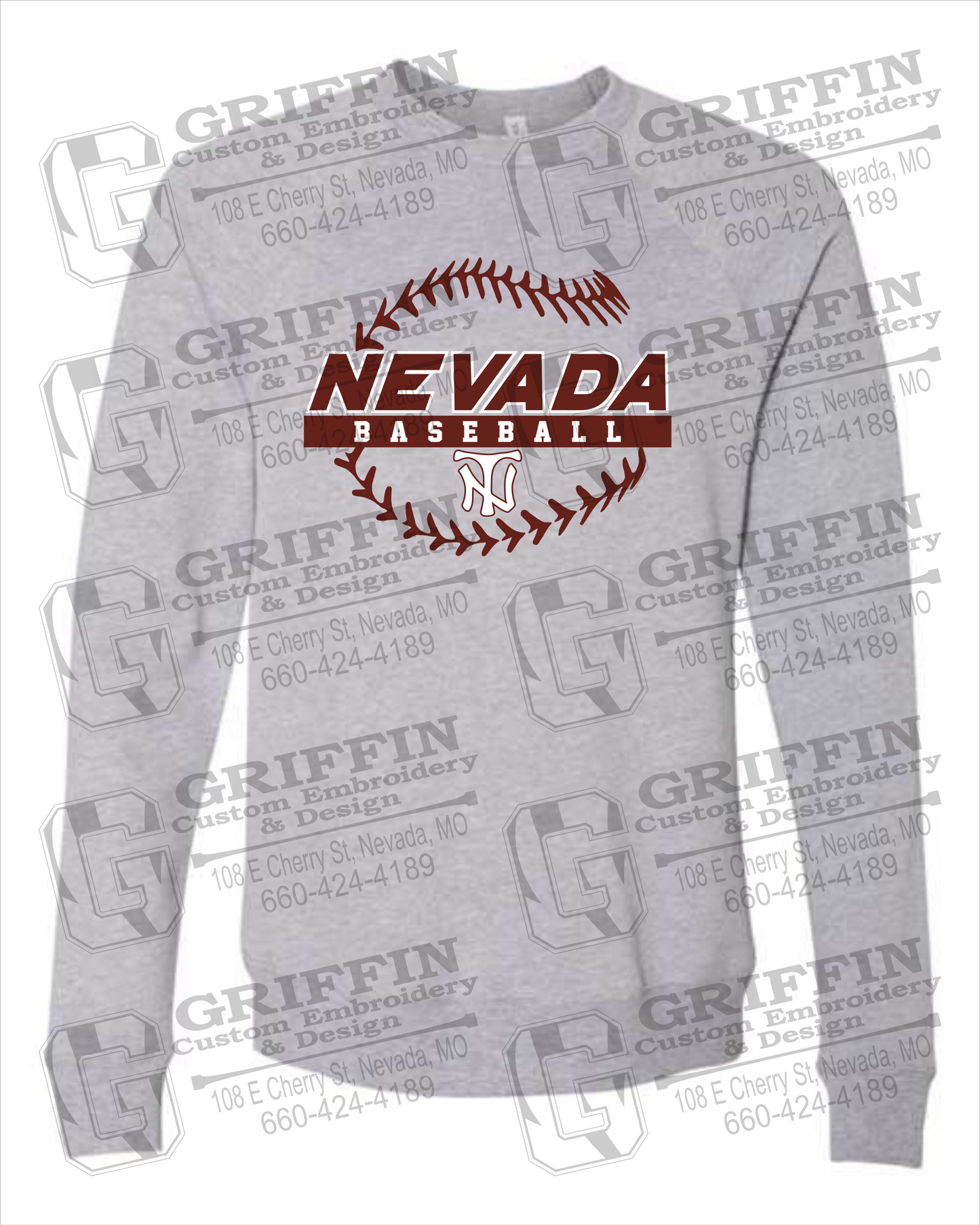 Sponge Fleece Sweatshirt - Baseball - Nevada Tigers 24-T