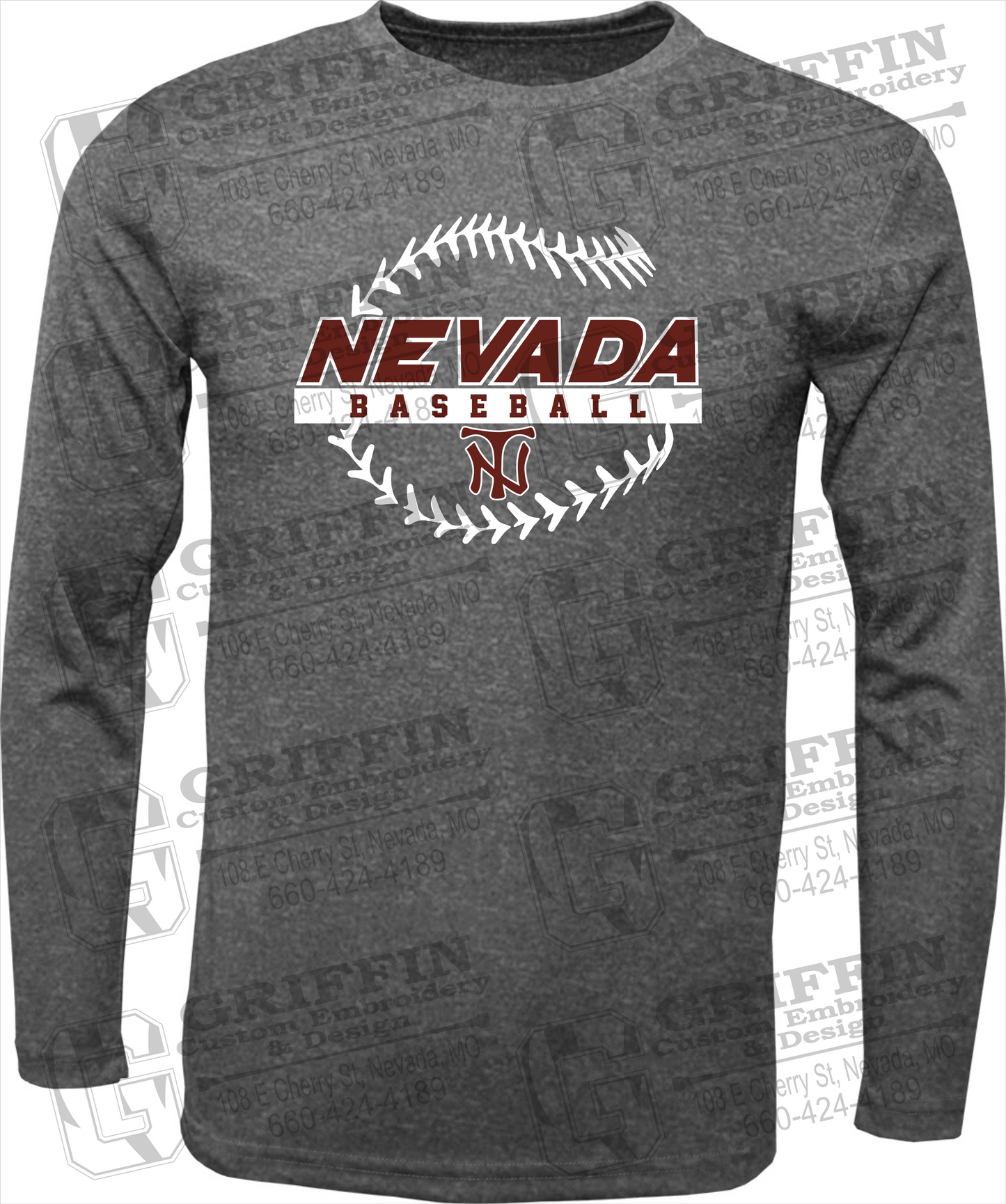 Dry-Fit Long Sleeve T-Shirt - Baseball - Nevada Tigers 24-T