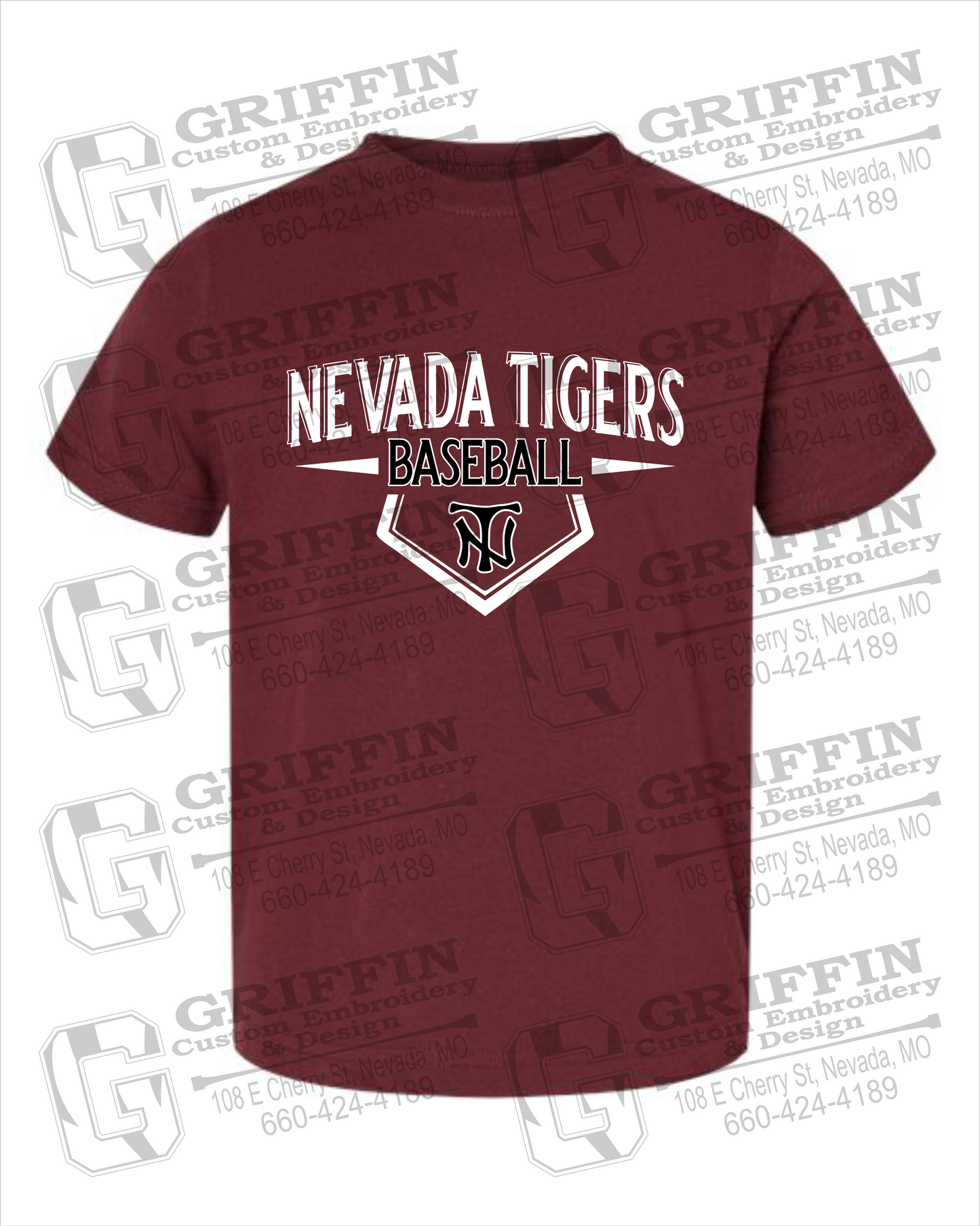 Toddler/Infant Cotton T-Shirt - Baseball - Nevada Tigers 24-W