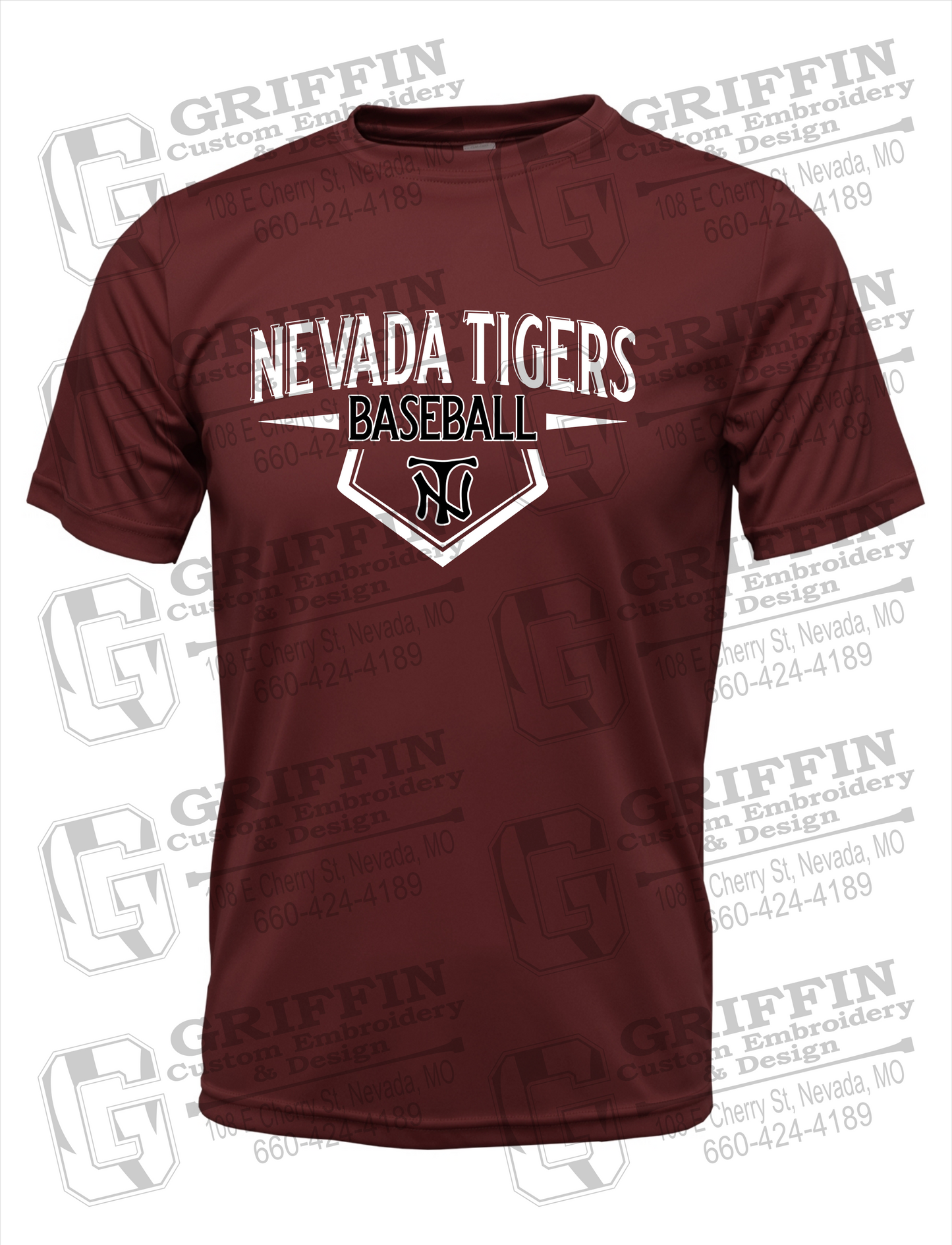 Dry-Fit Short Sleeve T-Shirt - Baseball - Nevada Tigers 24-W