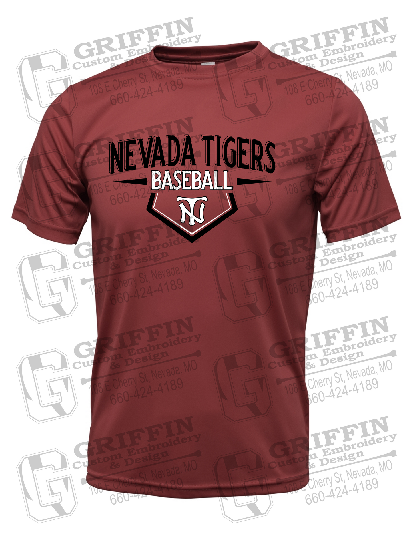 Dry-Fit Short Sleeve T-Shirt - Baseball - Nevada Tigers 24-W