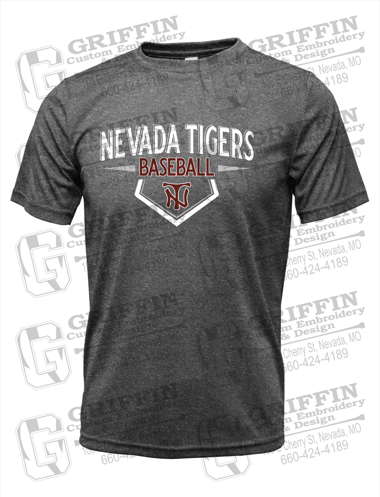Dry-Fit Short Sleeve T-Shirt - Baseball - Nevada Tigers 24-W