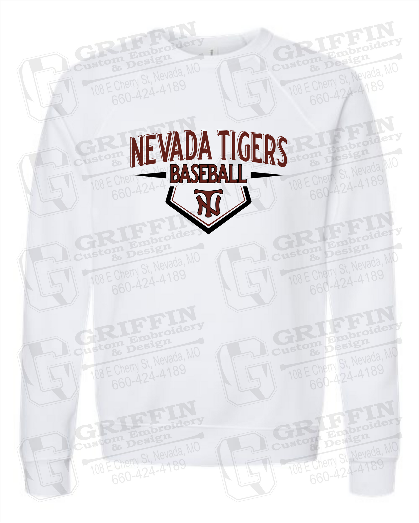 Sponge Fleece Sweatshirt - Baseball - Nevada Tigers 24-W