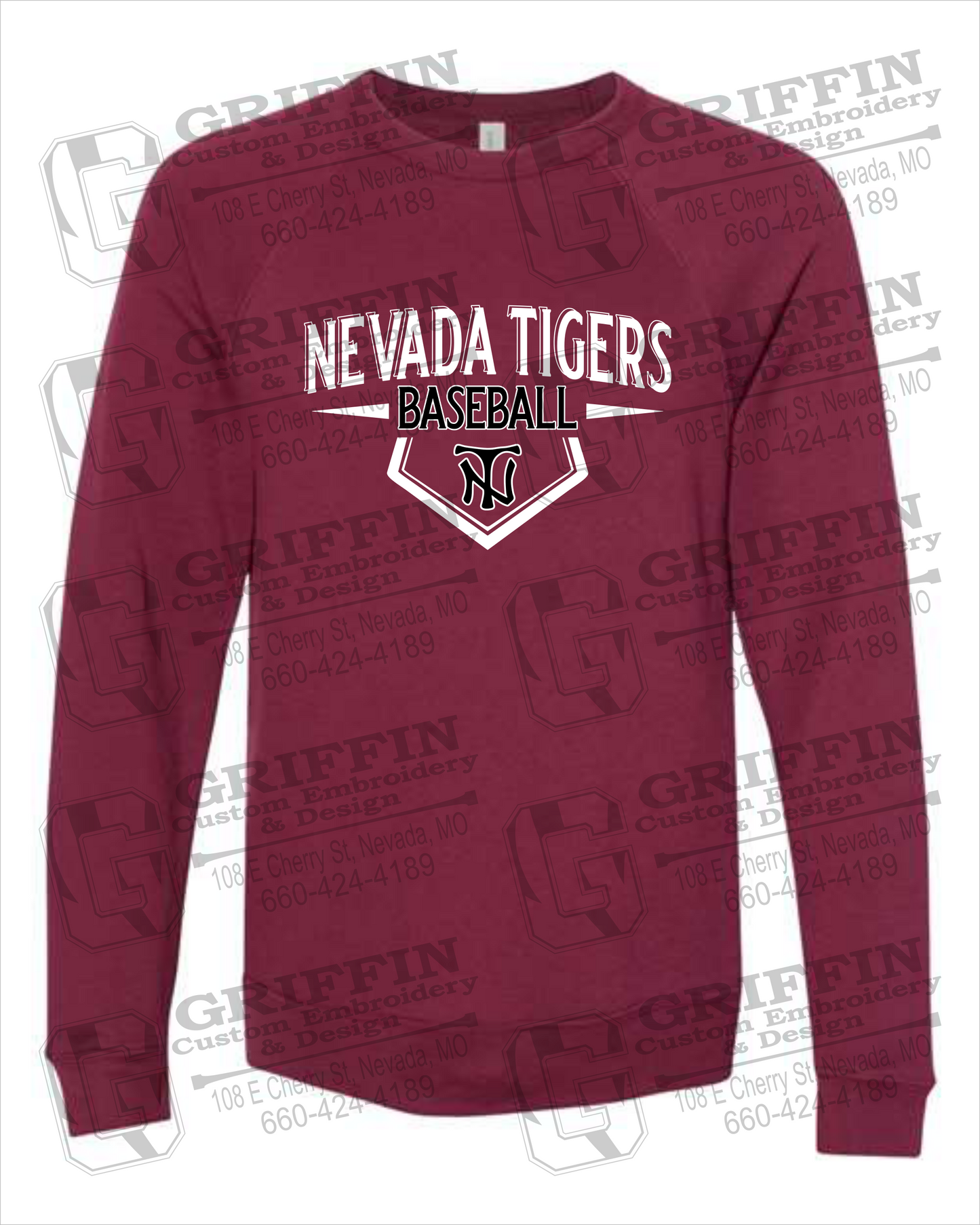 Sponge Fleece Sweatshirt - Baseball - Nevada Tigers 24-W