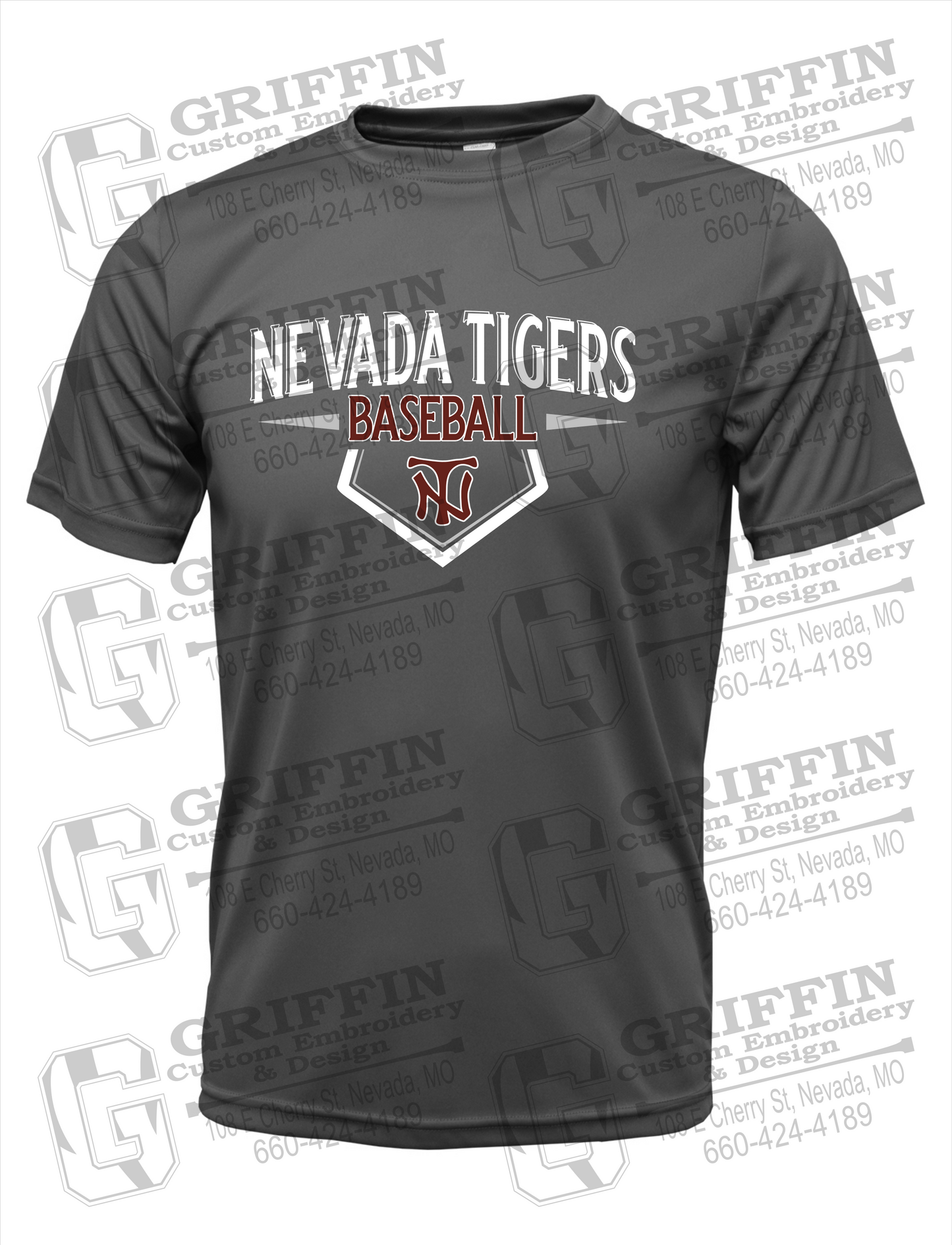 Dry-Fit Short Sleeve T-Shirt - Baseball - Nevada Tigers 24-W