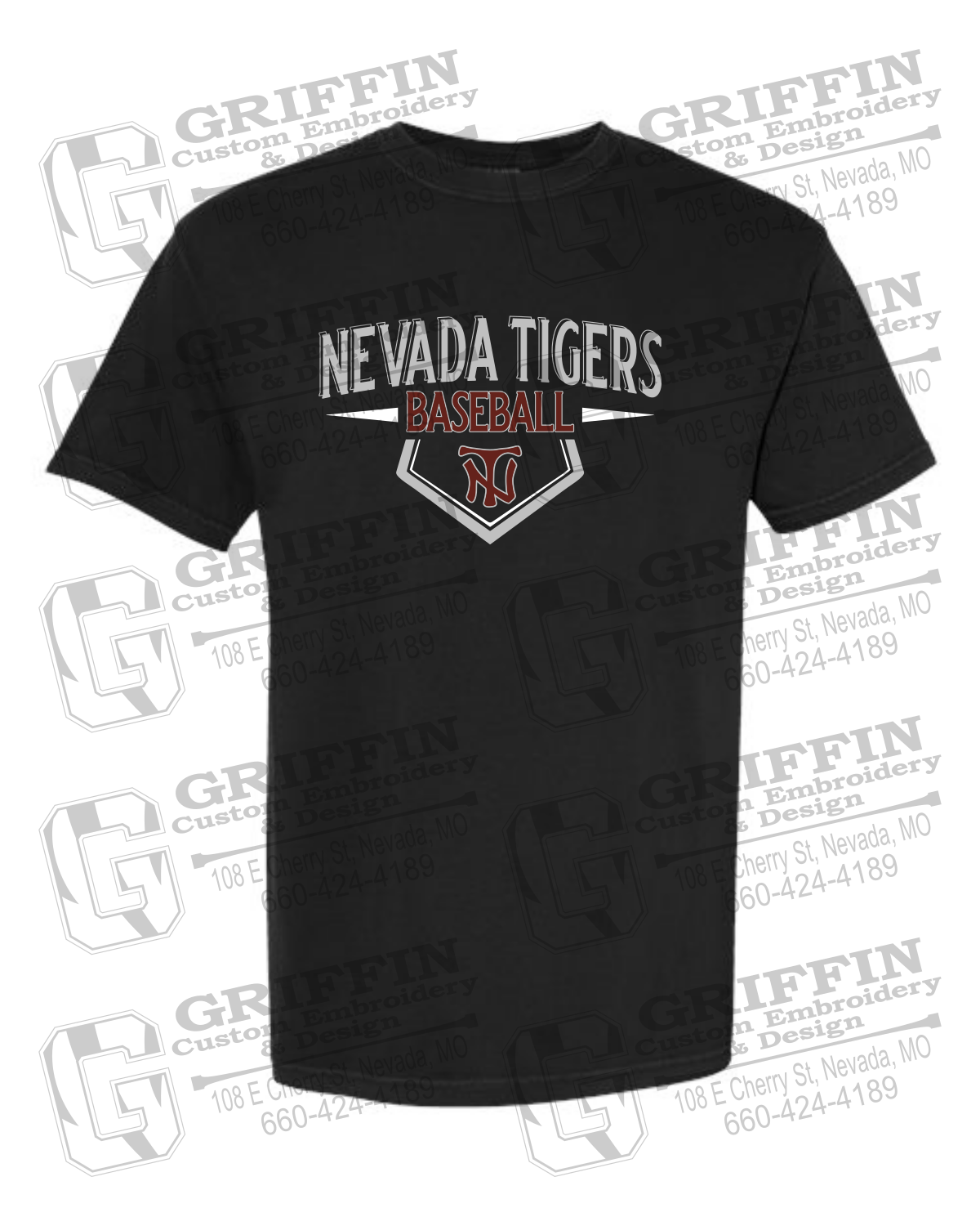 Comfort Colors Short Sleeve T-Shirt - Baseball - Nevada Tigers 24-W
