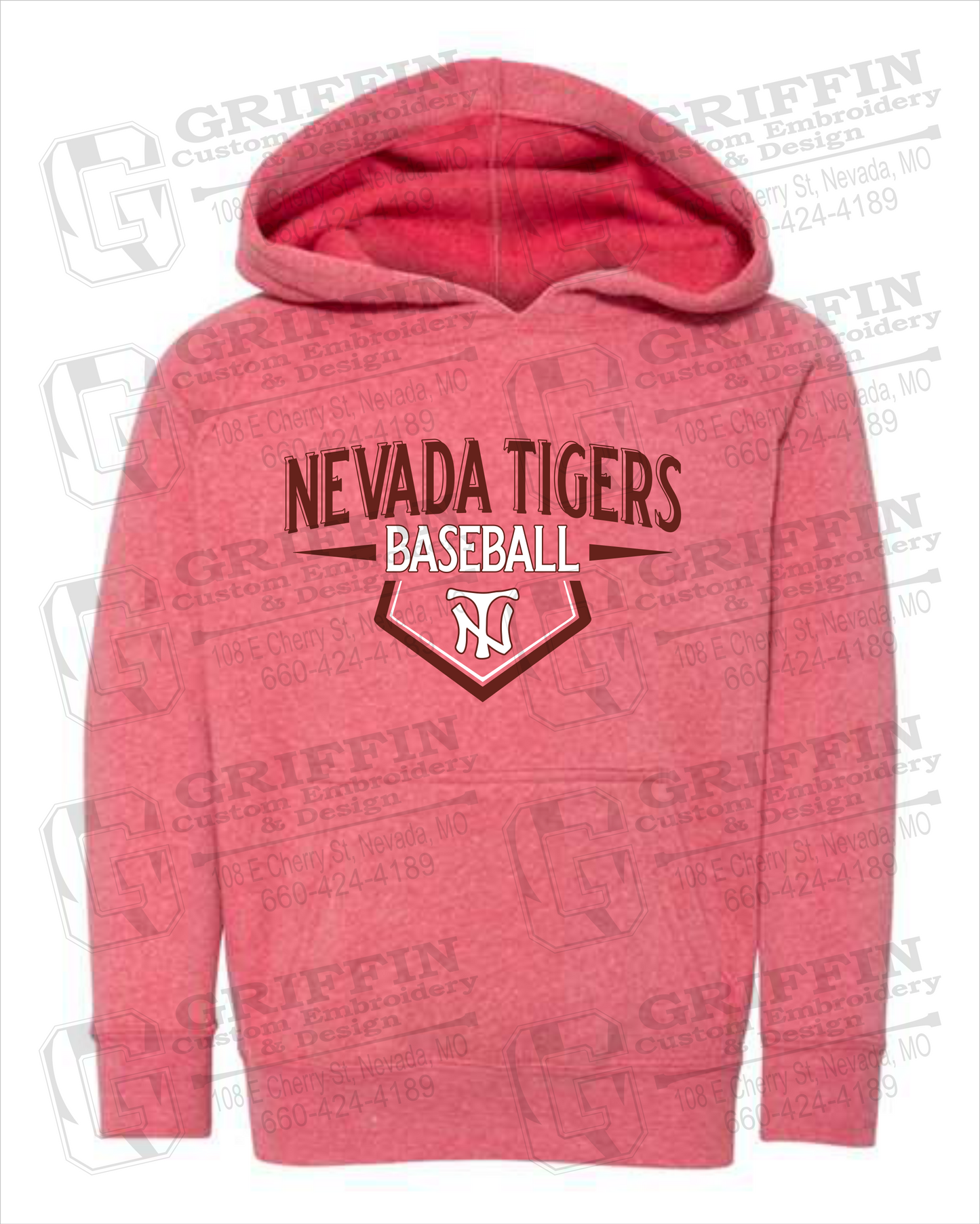 Nevada Tigers 24-W Toddler Hoodie - Baseball