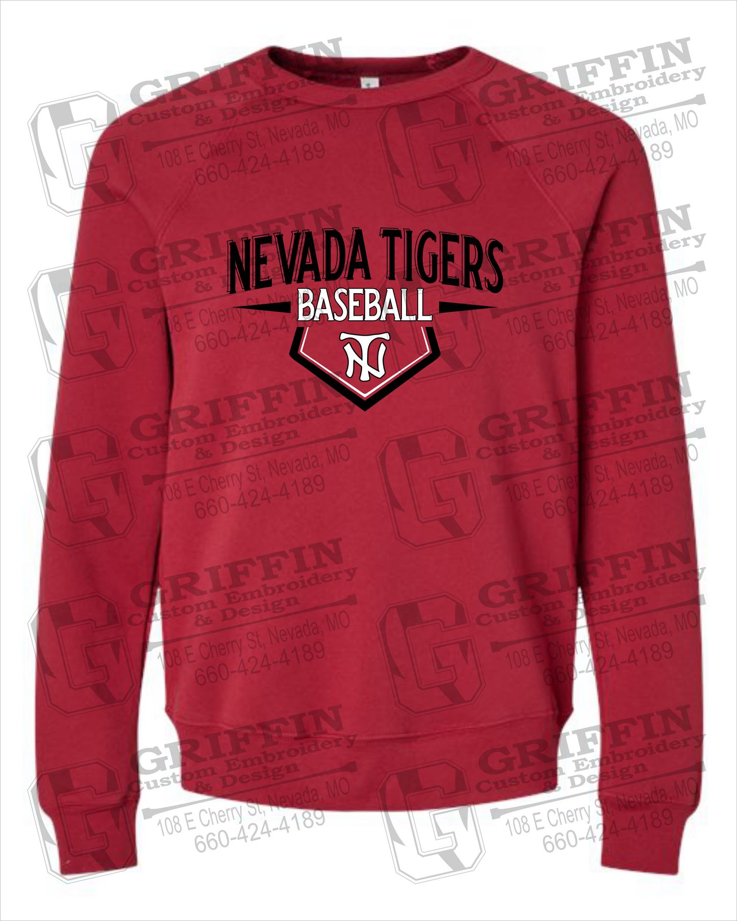 Sponge Fleece Sweatshirt - Baseball - Nevada Tigers 24-W