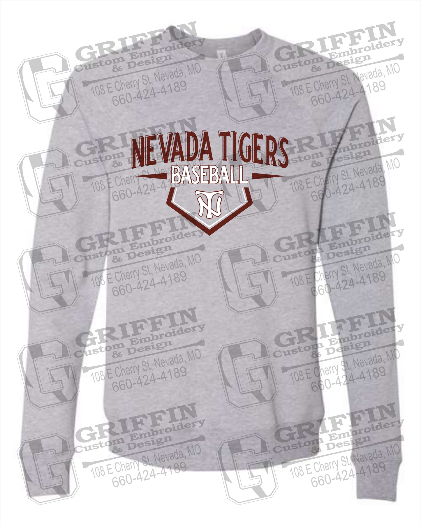 Sponge Fleece Sweatshirt - Baseball - Nevada Tigers 24-W