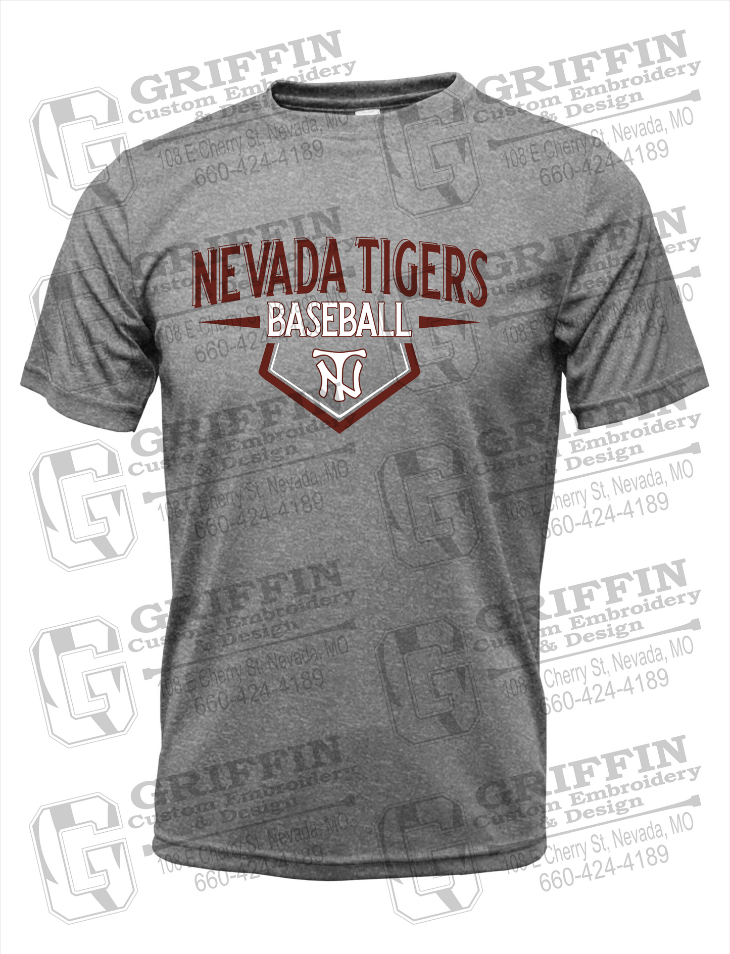 Dry-Fit Short Sleeve T-Shirt - Baseball - Nevada Tigers 24-W
