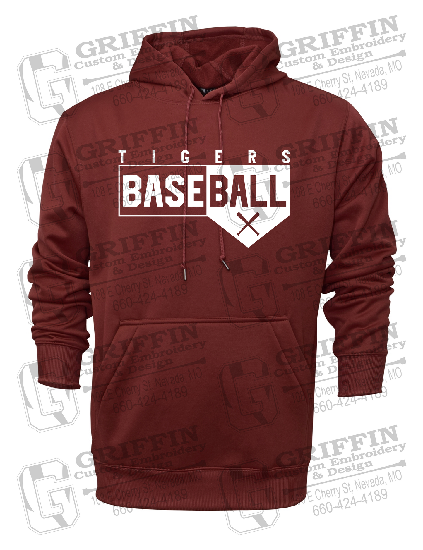 Performance Fleece Hoodie - Baseball - Nevada Tigers 24-X