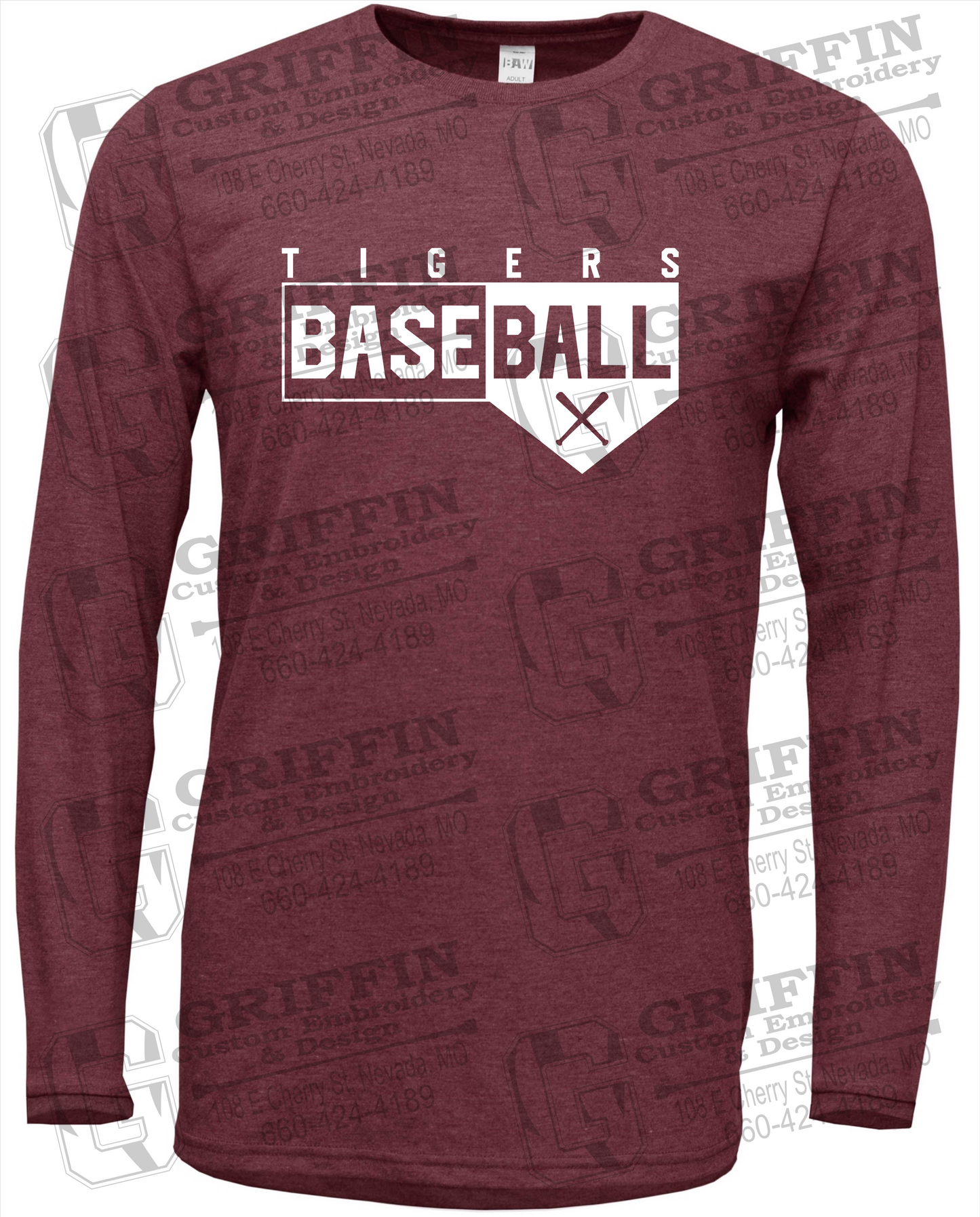 Soft-Tek Long Sleeve T-Shirt - Baseball - Nevada Tigers 24-X