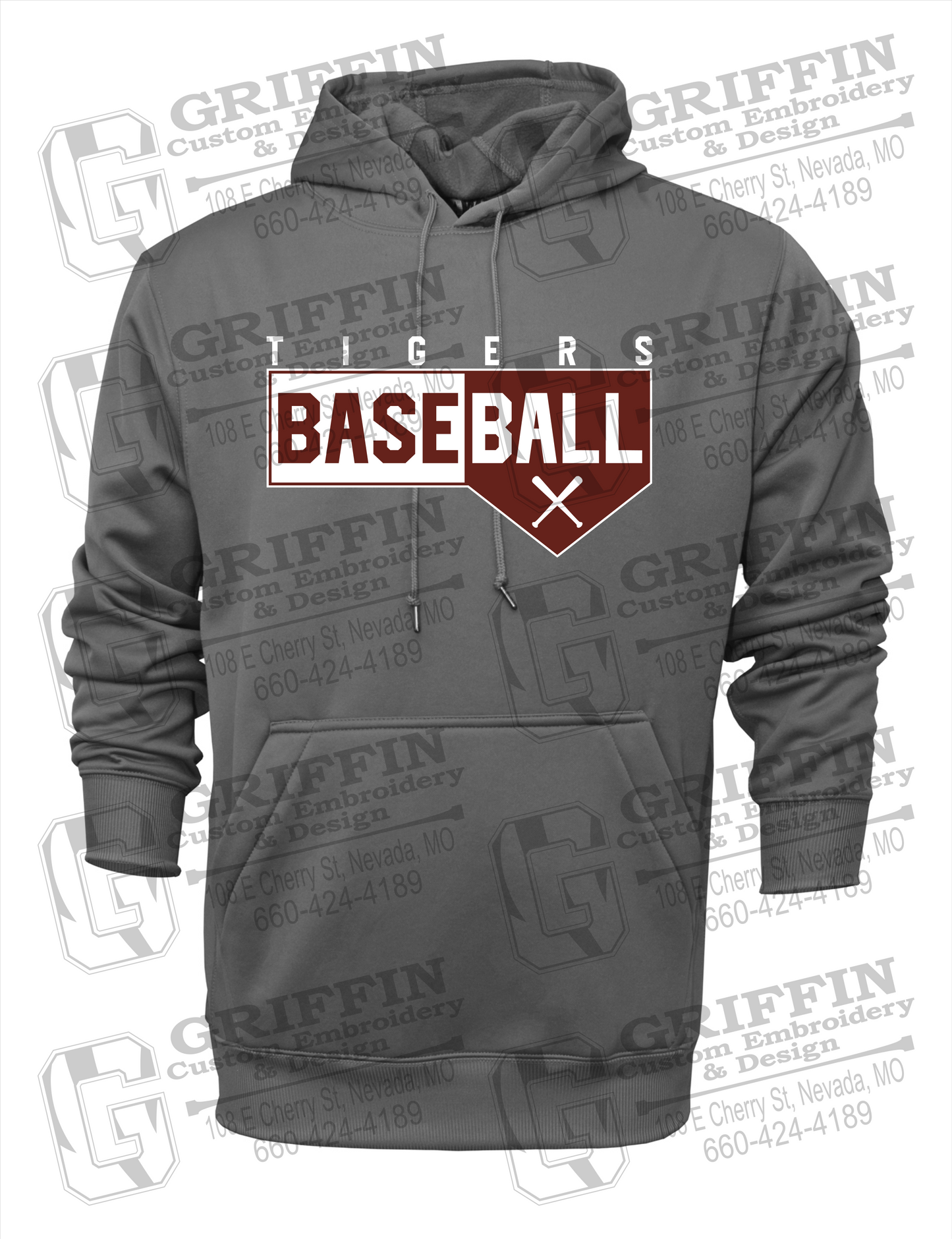 Performance Fleece Hoodie - Baseball - Nevada Tigers 24-X