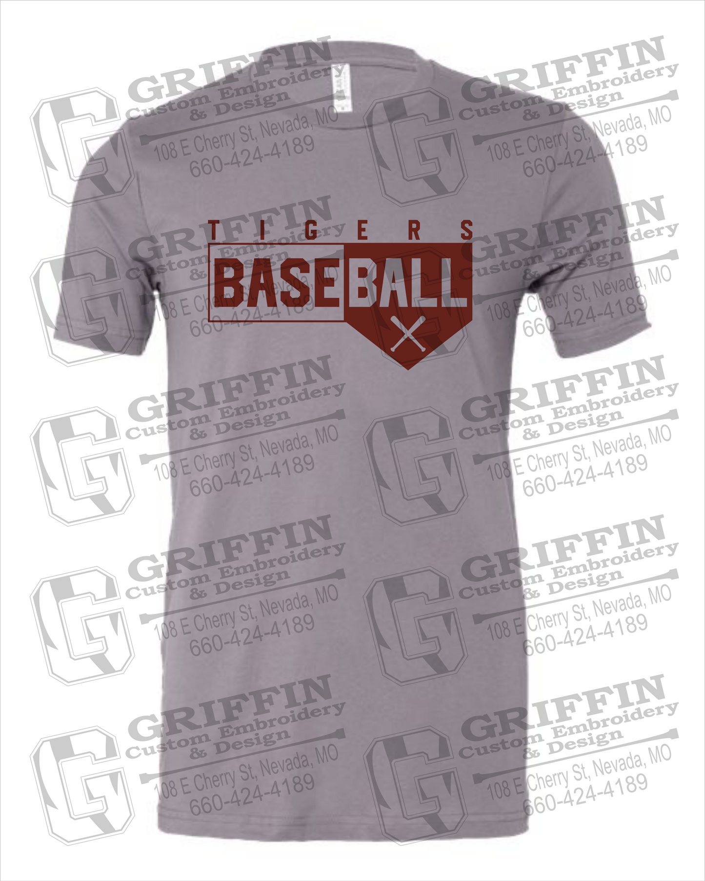 Cotton Short Sleeve T-Shirt - Baseball - Nevada Tigers 24-X