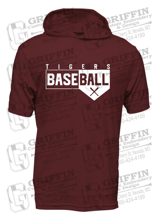 Dry-Fit Short Sleeve T-Shirt Hoodie - Baseball - Nevada Tigers 24-X