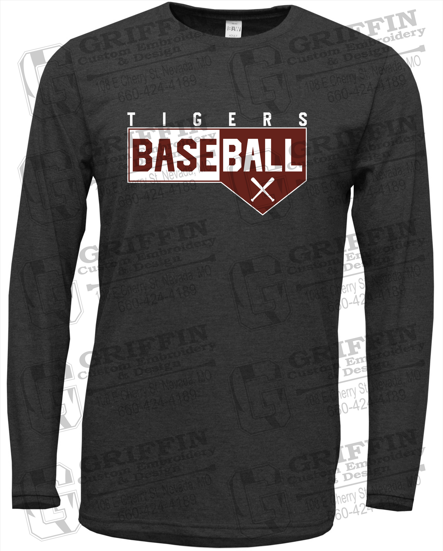 Soft-Tek Long Sleeve T-Shirt - Baseball - Nevada Tigers 24-X