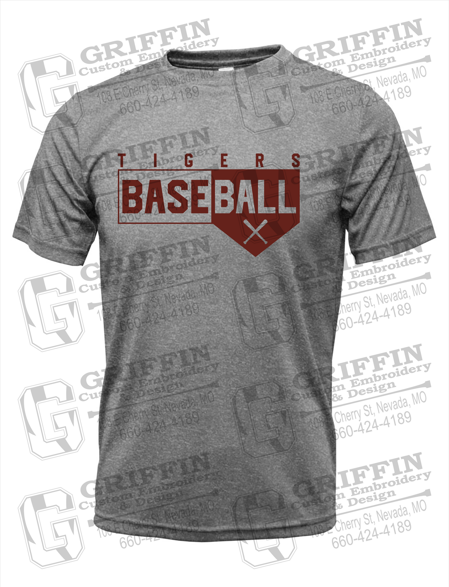 Dry-Fit Short Sleeve T-Shirt - Baseball - Nevada Tigers 24-X