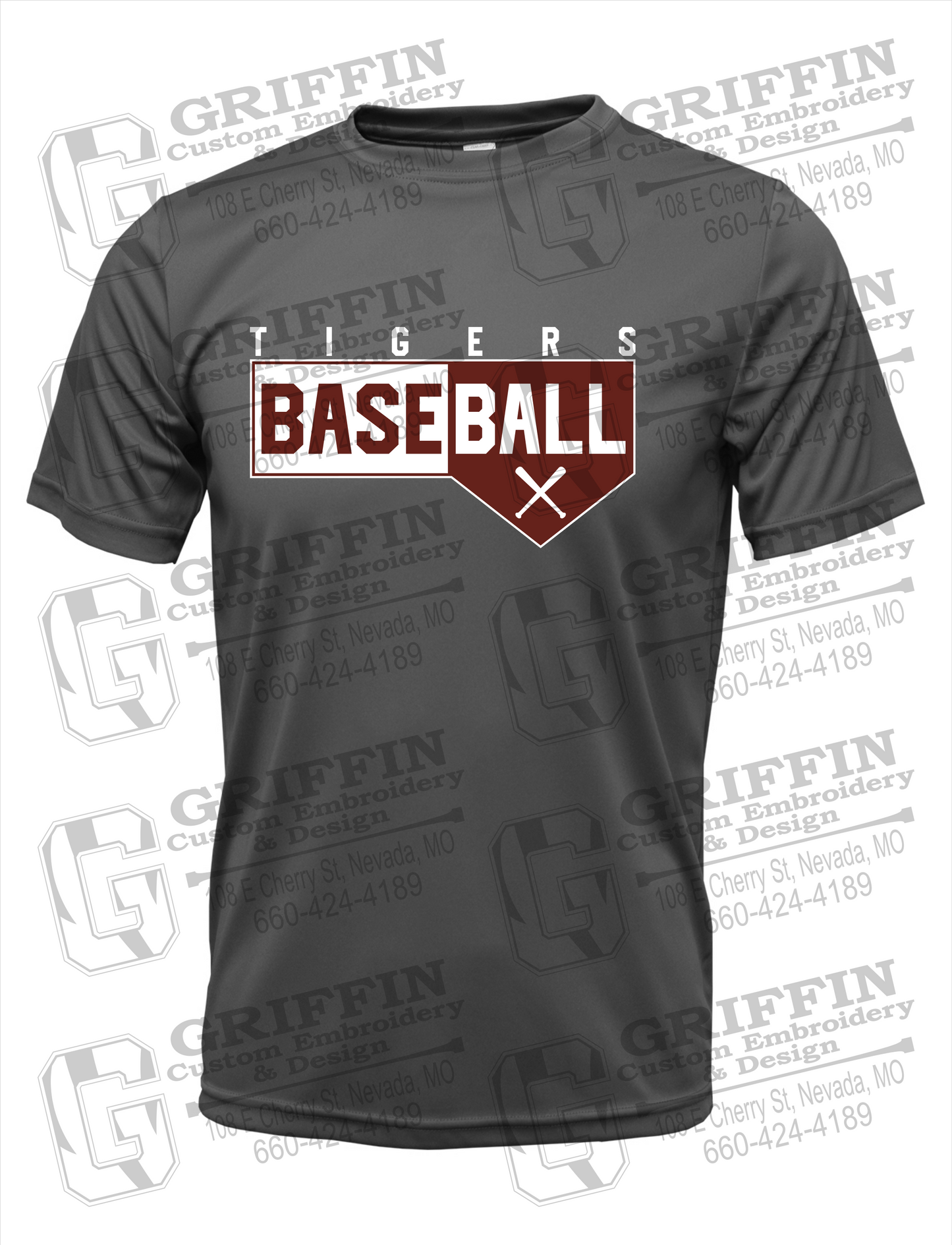Dry-Fit Short Sleeve T-Shirt - Baseball - Nevada Tigers 24-X