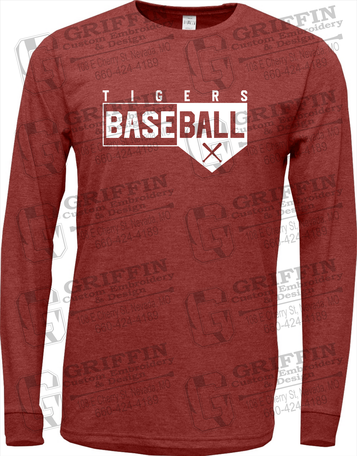 Soft-Tek Long Sleeve T-Shirt - Baseball - Nevada Tigers 24-X