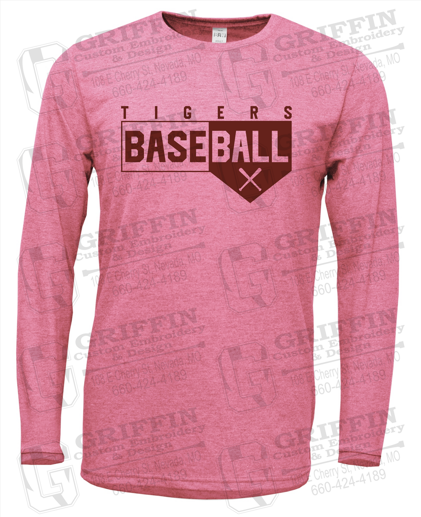 Soft-Tek Long Sleeve T-Shirt - Baseball - Nevada Tigers 24-X