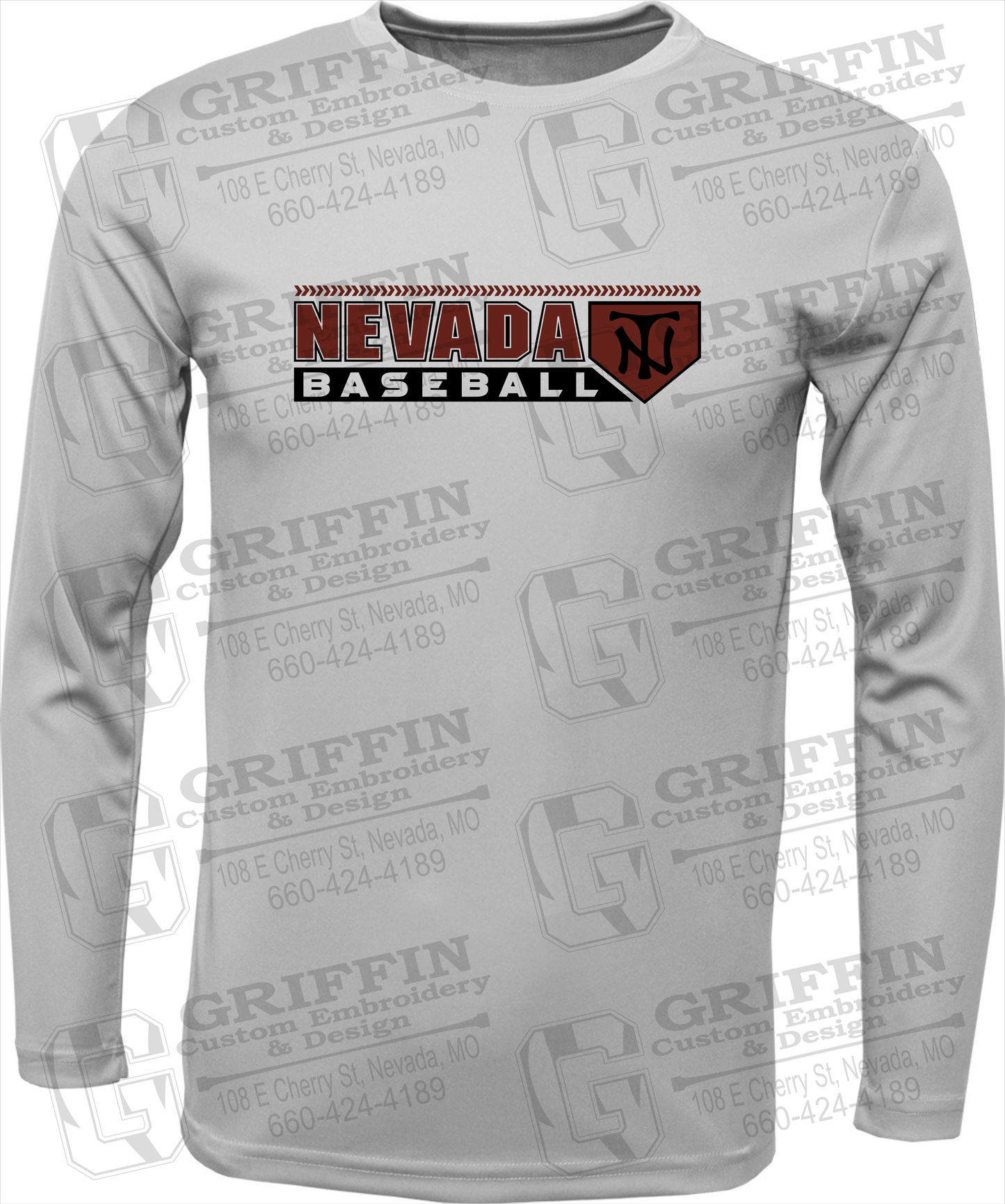 Toddler Dry-Fit Long Sleeve T-Shirt - Baseball - Nevada Tigers 24-Y