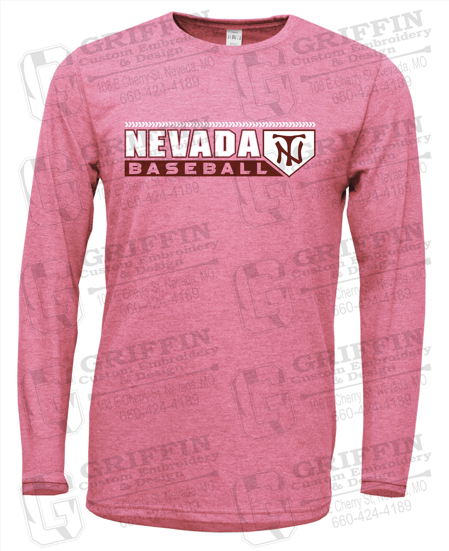 Soft-Tek Long Sleeve T-Shirt - Baseball - Nevada Tigers 24-Y