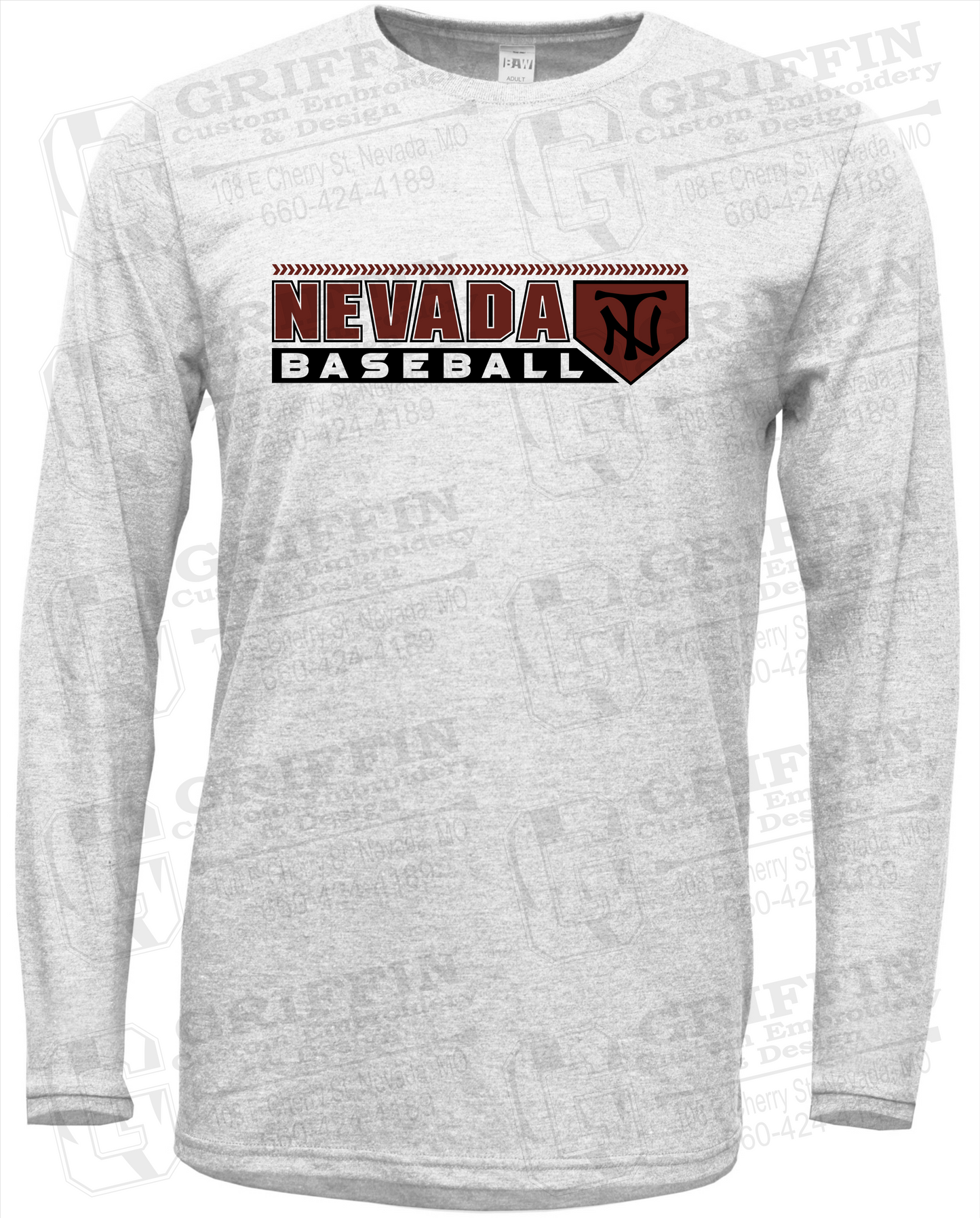 Soft-Tek Long Sleeve T-Shirt - Baseball - Nevada Tigers 24-Y