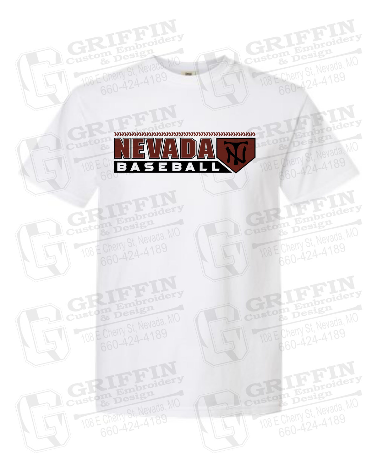 Comfort Colors Short Sleeve T-Shirt - Baseball - Nevada Tigers 24-Y