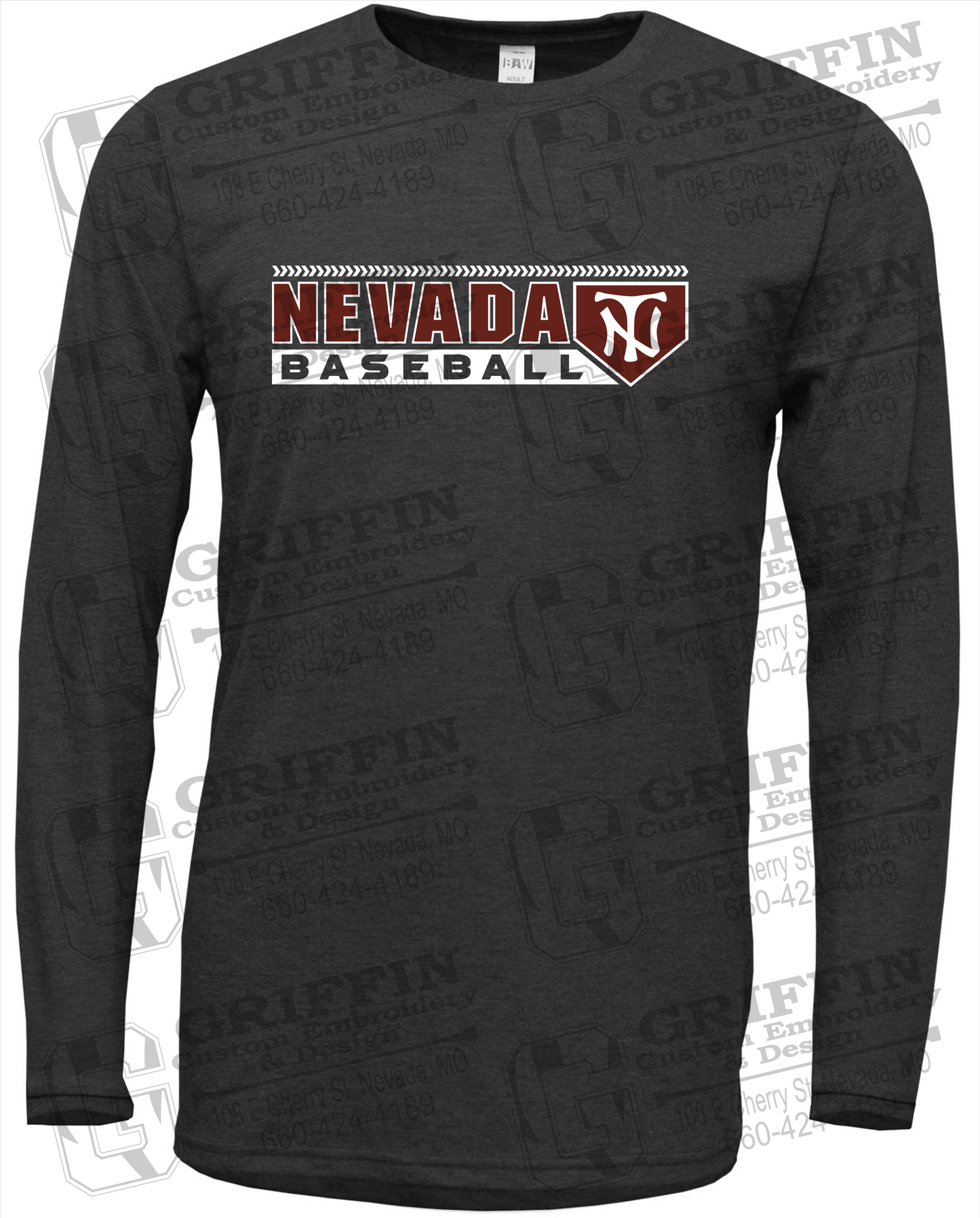 Soft-Tek Long Sleeve T-Shirt - Baseball - Nevada Tigers 24-Y