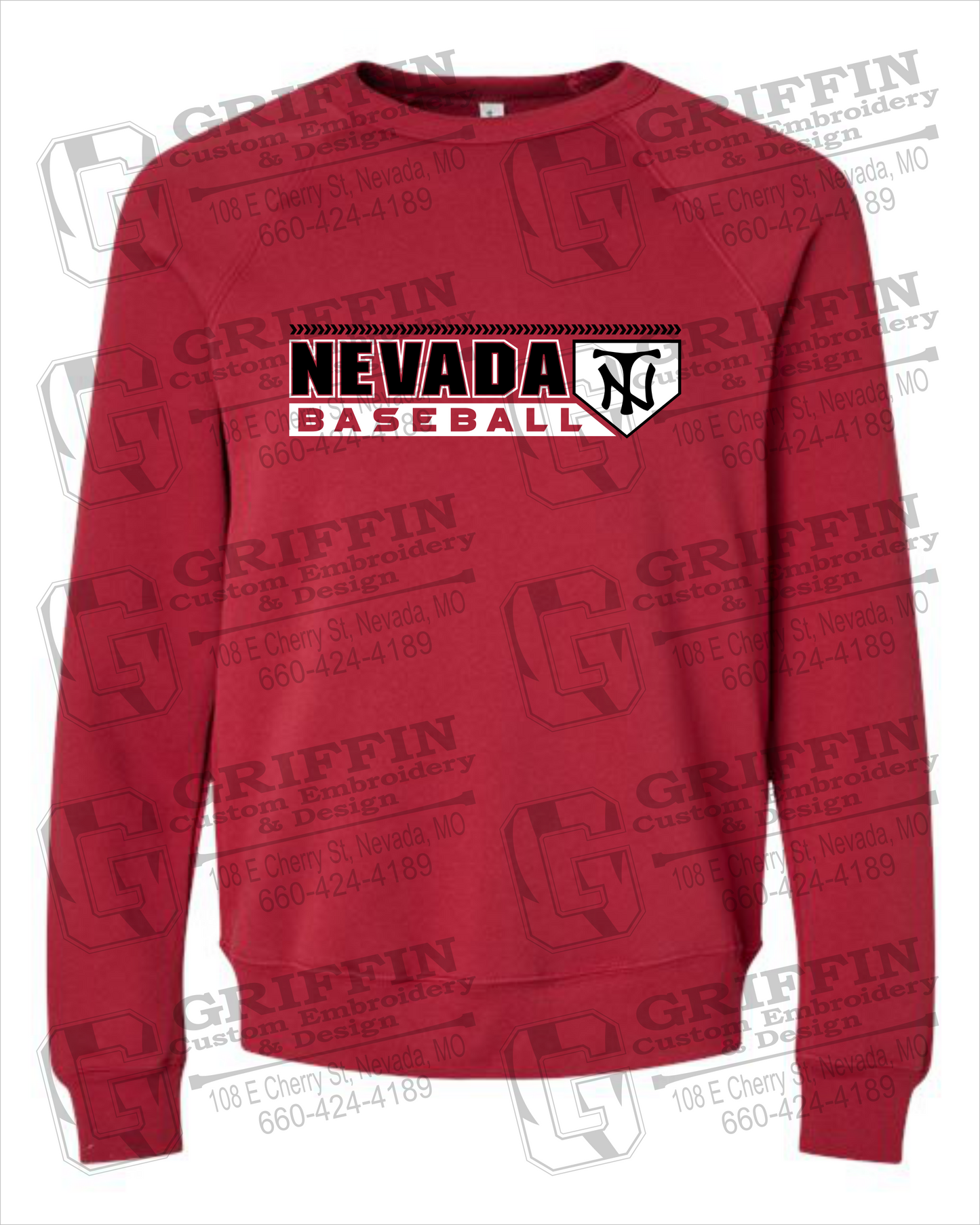 Sponge Fleece Sweatshirt - Baseball - Nevada Tigers 24-Y