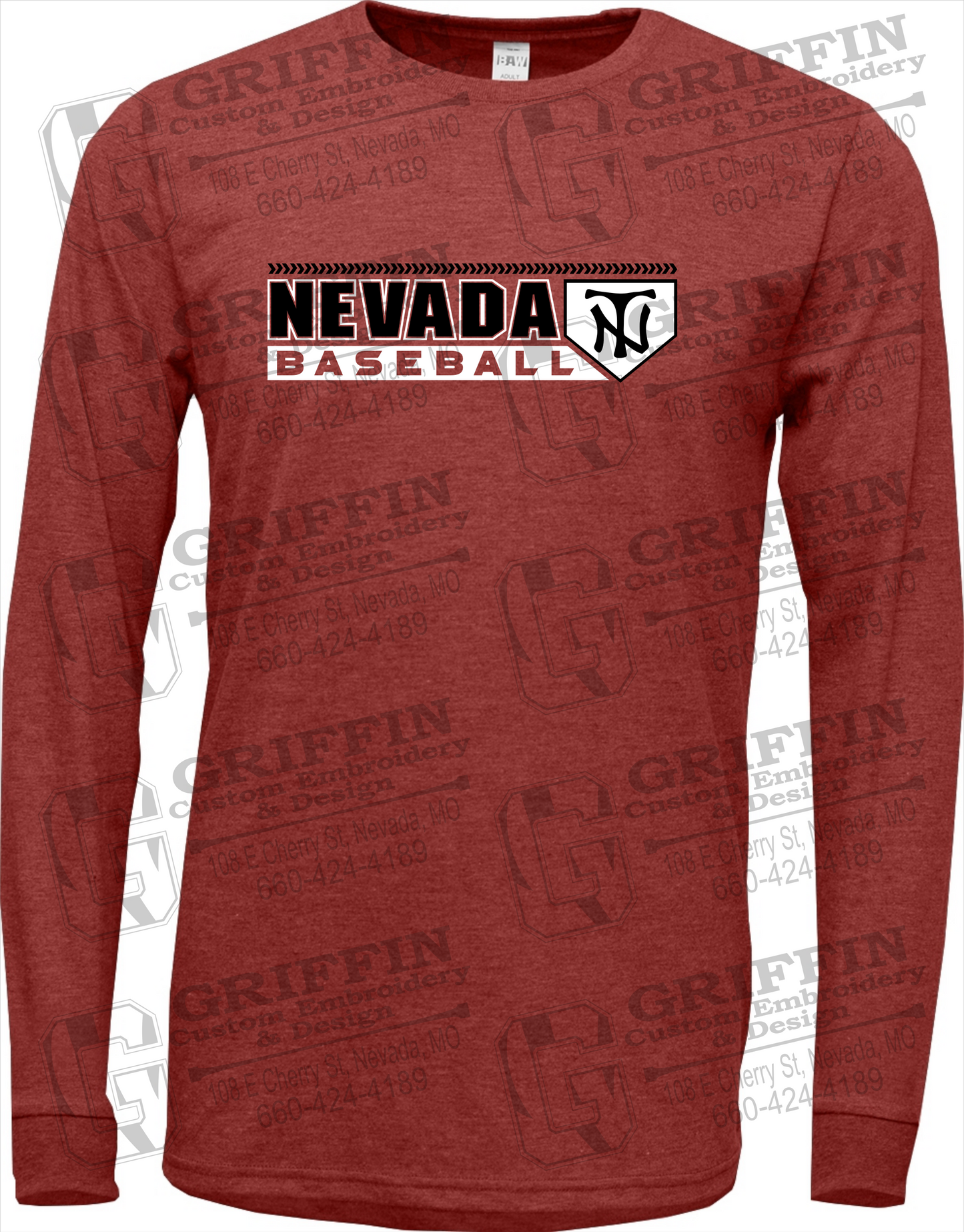 Soft-Tek Long Sleeve T-Shirt - Baseball - Nevada Tigers 24-Y