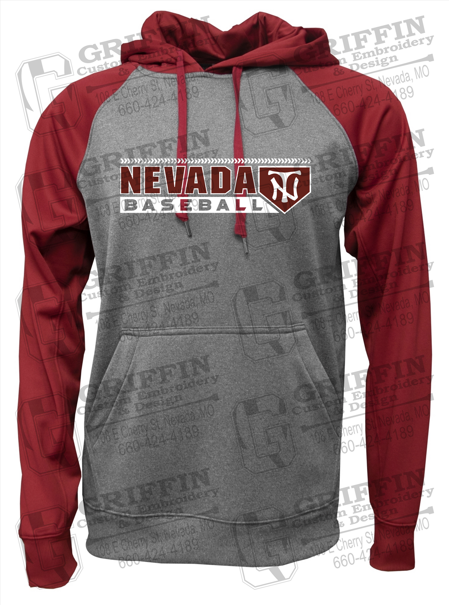 Performance Fleece Raglan Hoodie - Baseball - Nevada Tigers 24-Y