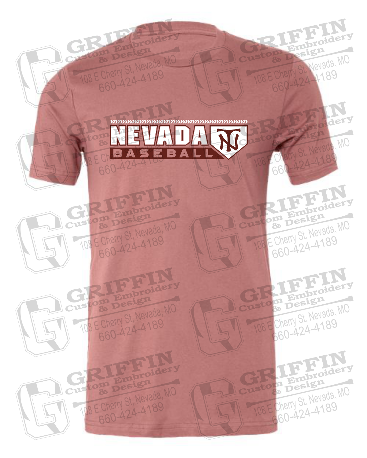 Cotton Short Sleeve T-Shirt - Baseball - Nevada Tigers 24-Y