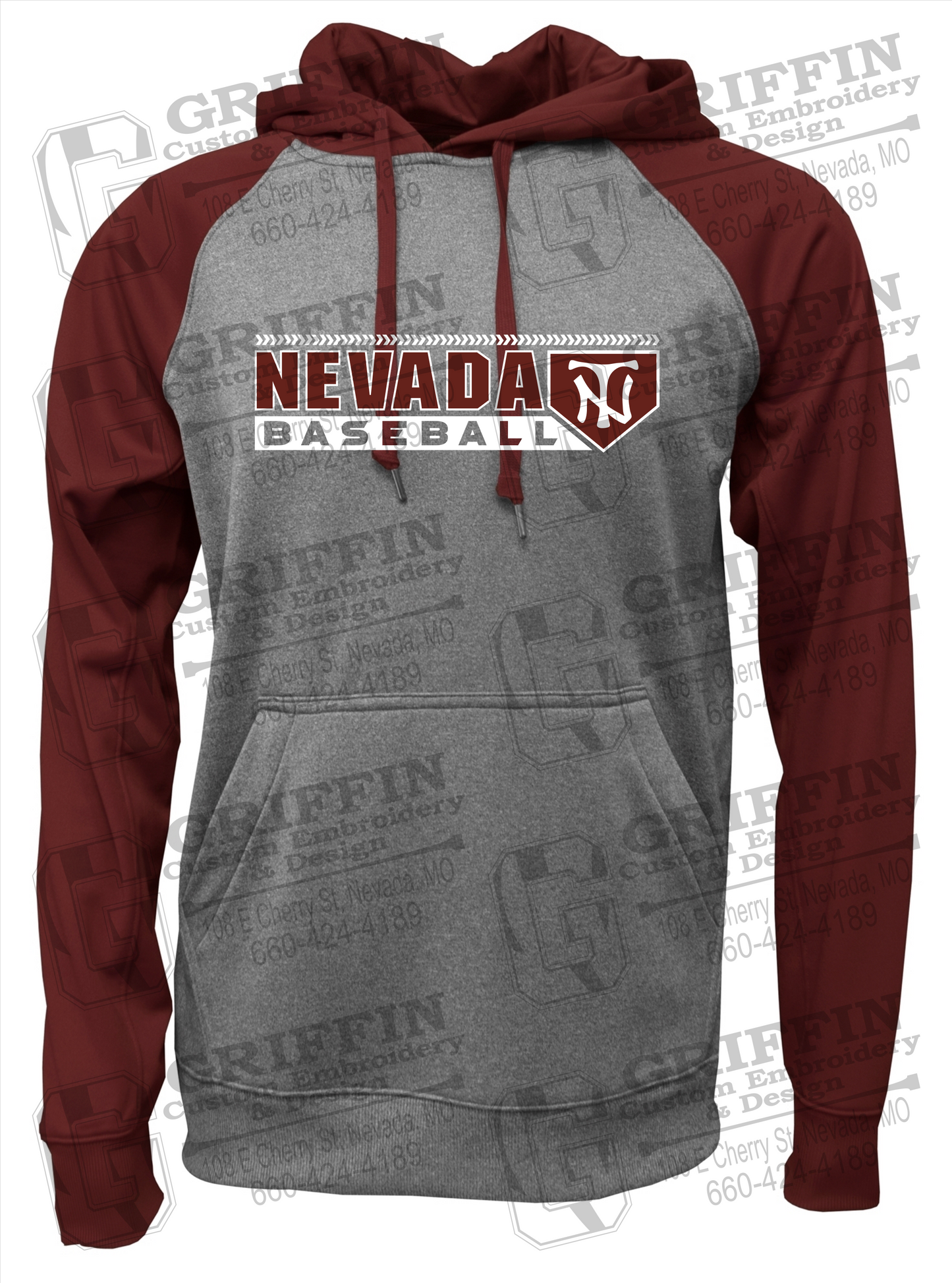 Performance Fleece Raglan Hoodie - Baseball - Nevada Tigers 24-Y