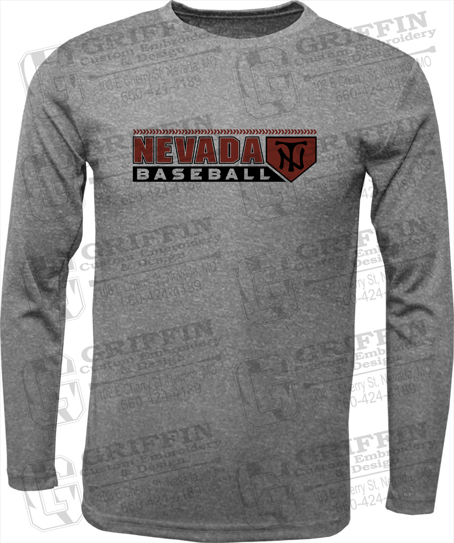 Toddler Dry-Fit Long Sleeve T-Shirt - Baseball - Nevada Tigers 24-Y