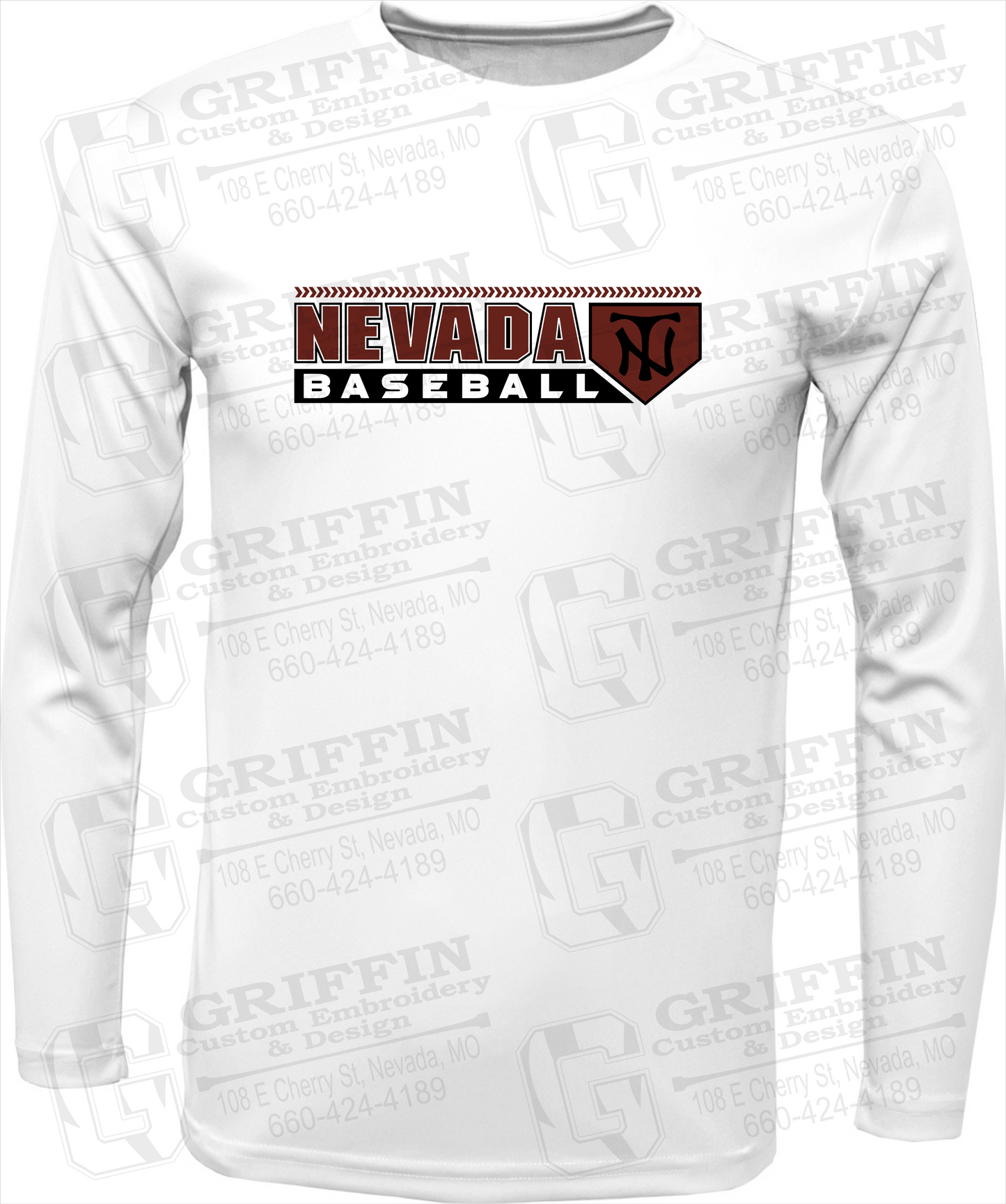 Toddler Dry-Fit Long Sleeve T-Shirt - Baseball - Nevada Tigers 24-Y