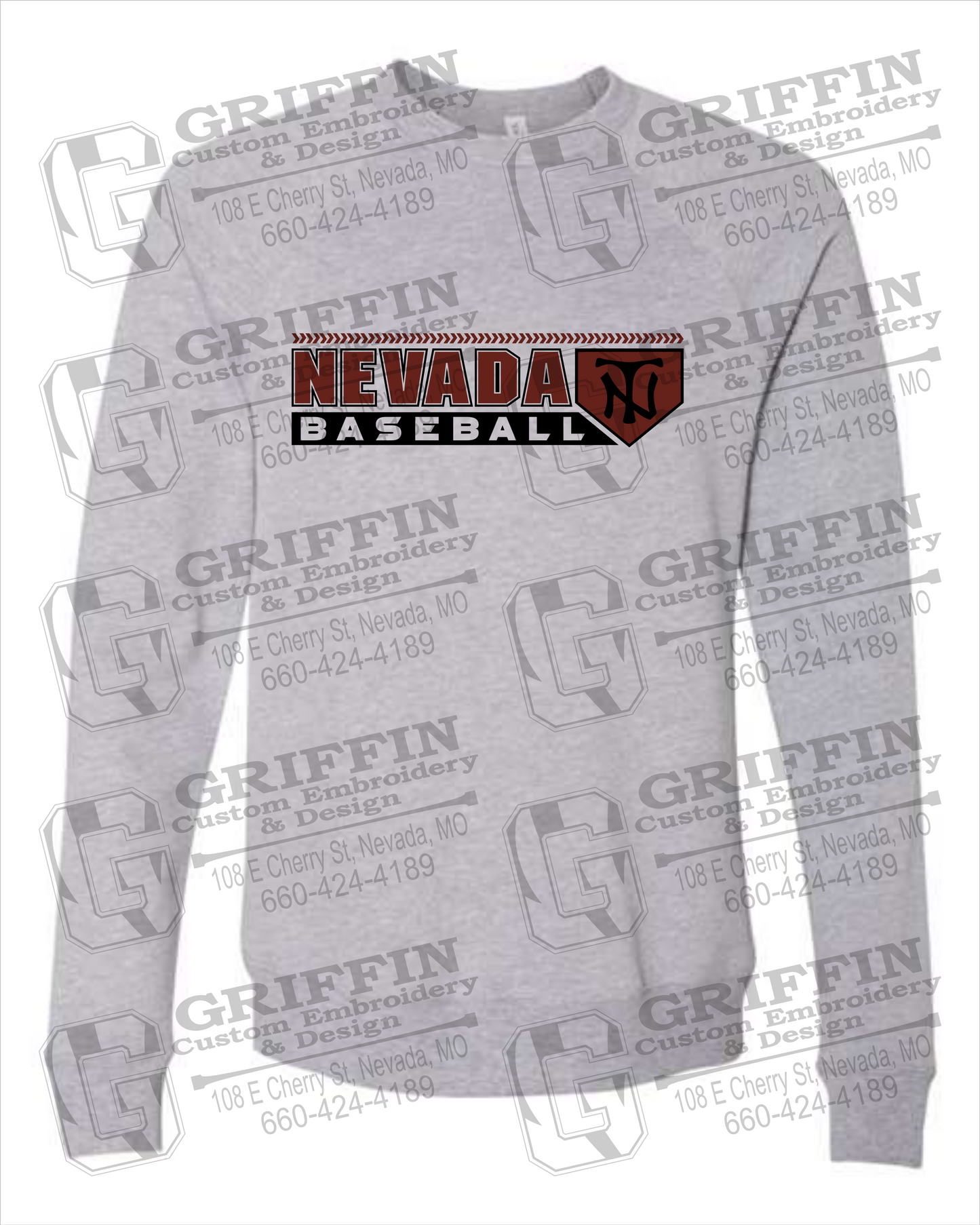 Sponge Fleece Sweatshirt - Baseball - Nevada Tigers 24-Y