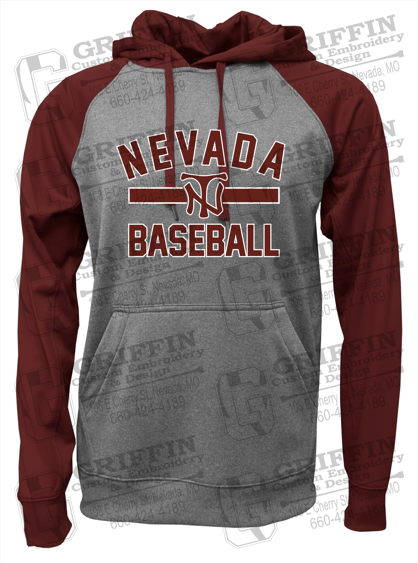 Performance Fleece Raglan Hoodie - Baseball - Nevada Tigers 24-Z