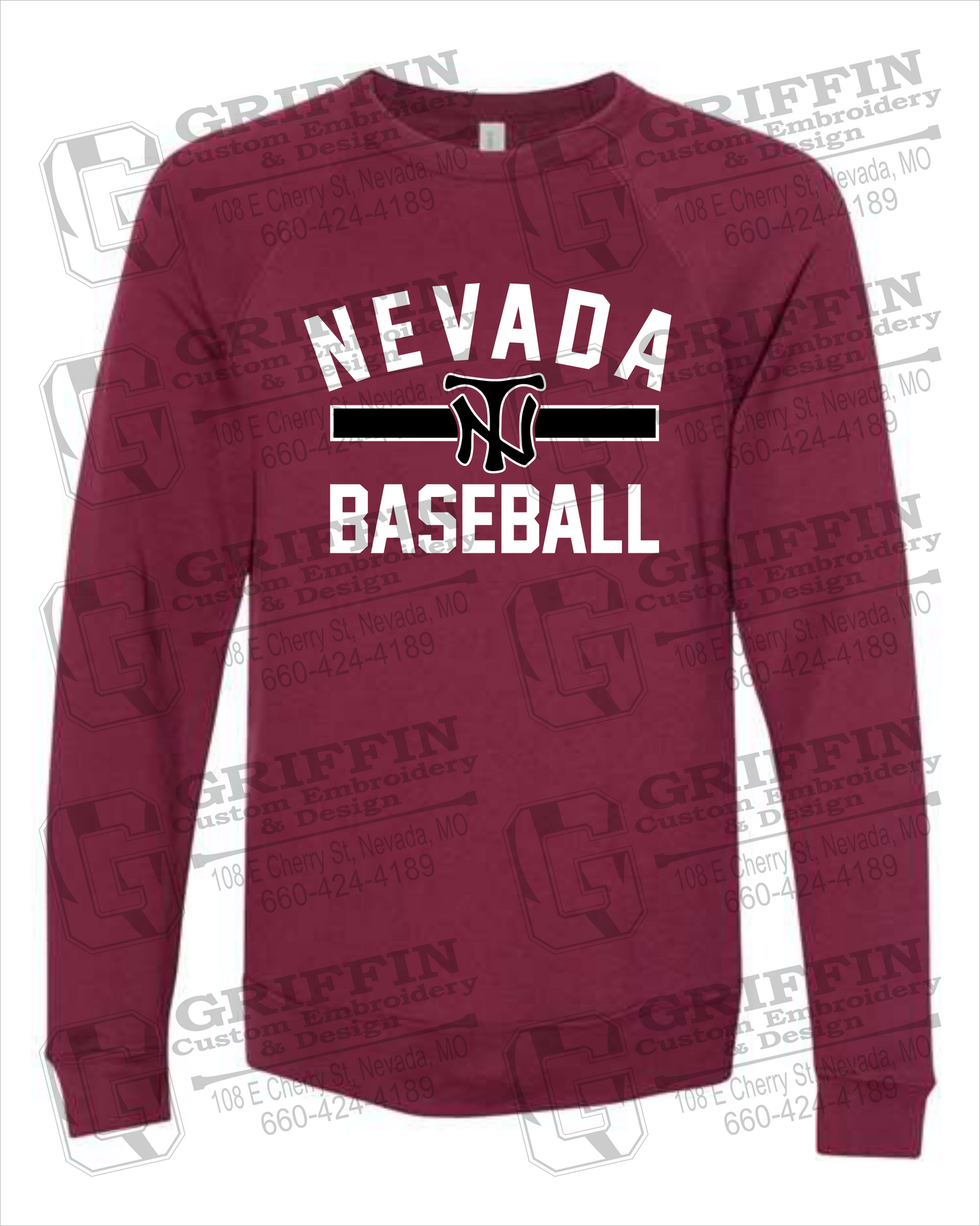 Sponge Fleece Sweatshirt - Baseball - Nevada Tigers 24-Z