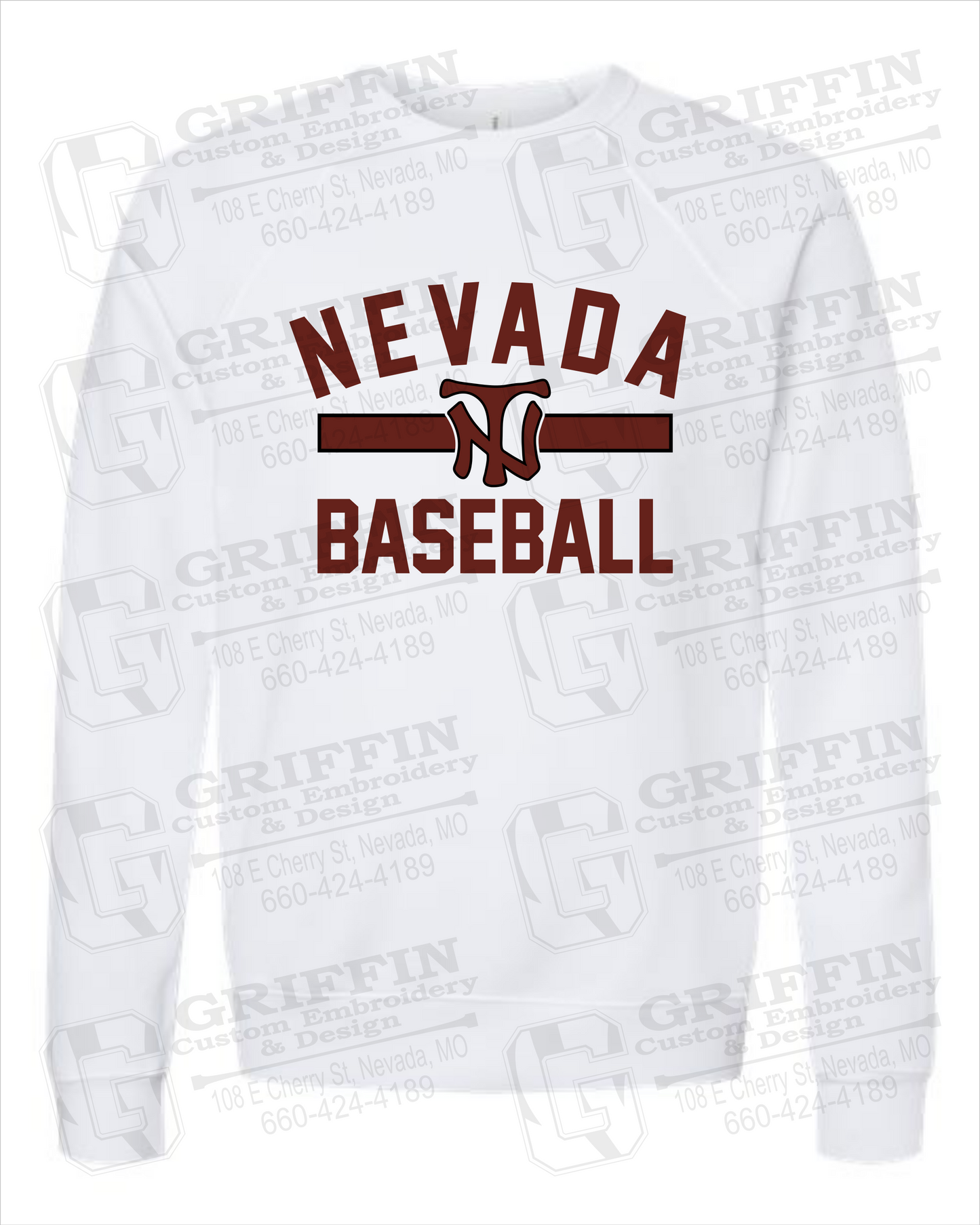 Sponge Fleece Sweatshirt - Baseball - Nevada Tigers 24-Z