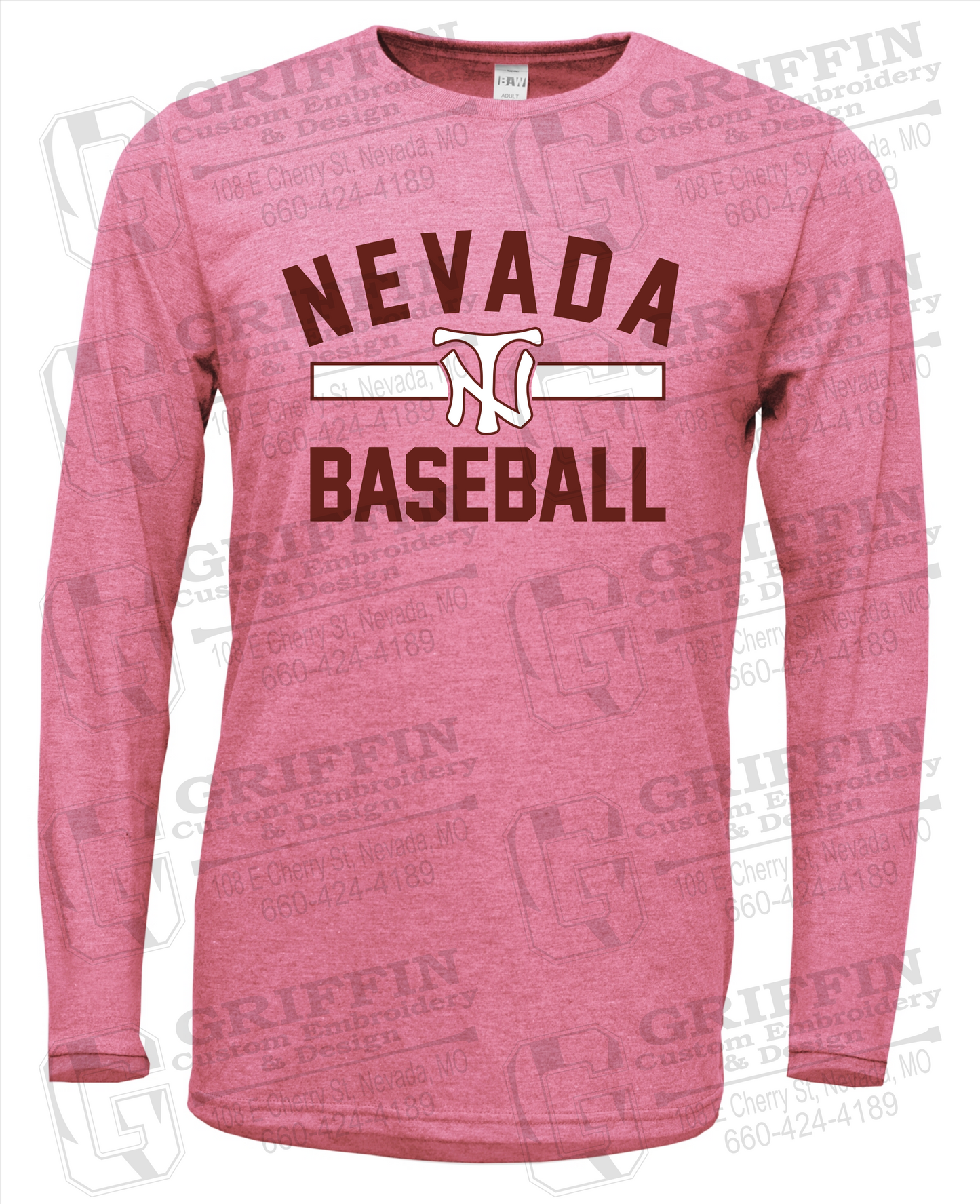 Soft-Tek Long Sleeve T-Shirt - Baseball - Nevada Tigers 24-Z