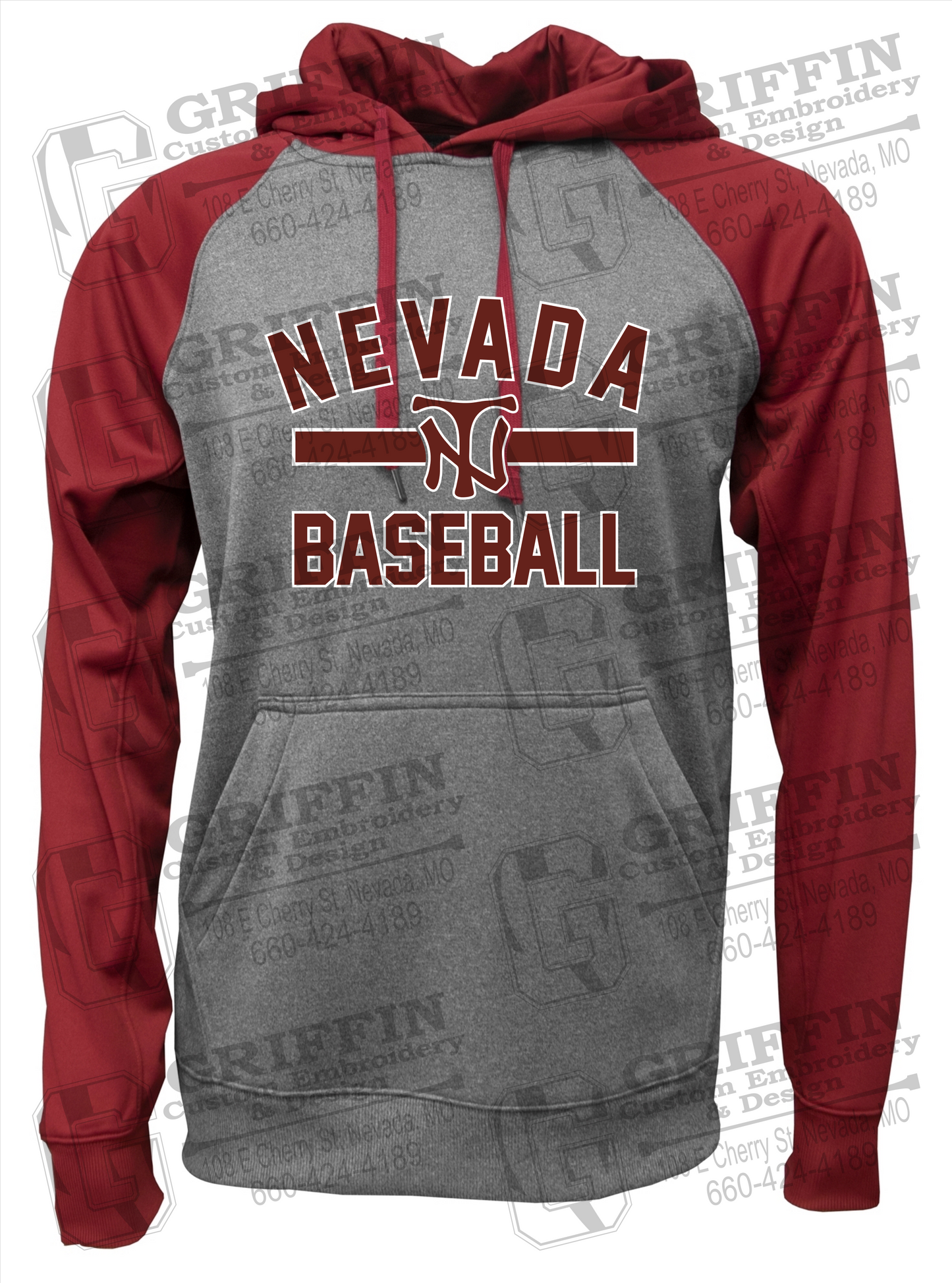 Performance Fleece Raglan Hoodie - Baseball - Nevada Tigers 24-Z