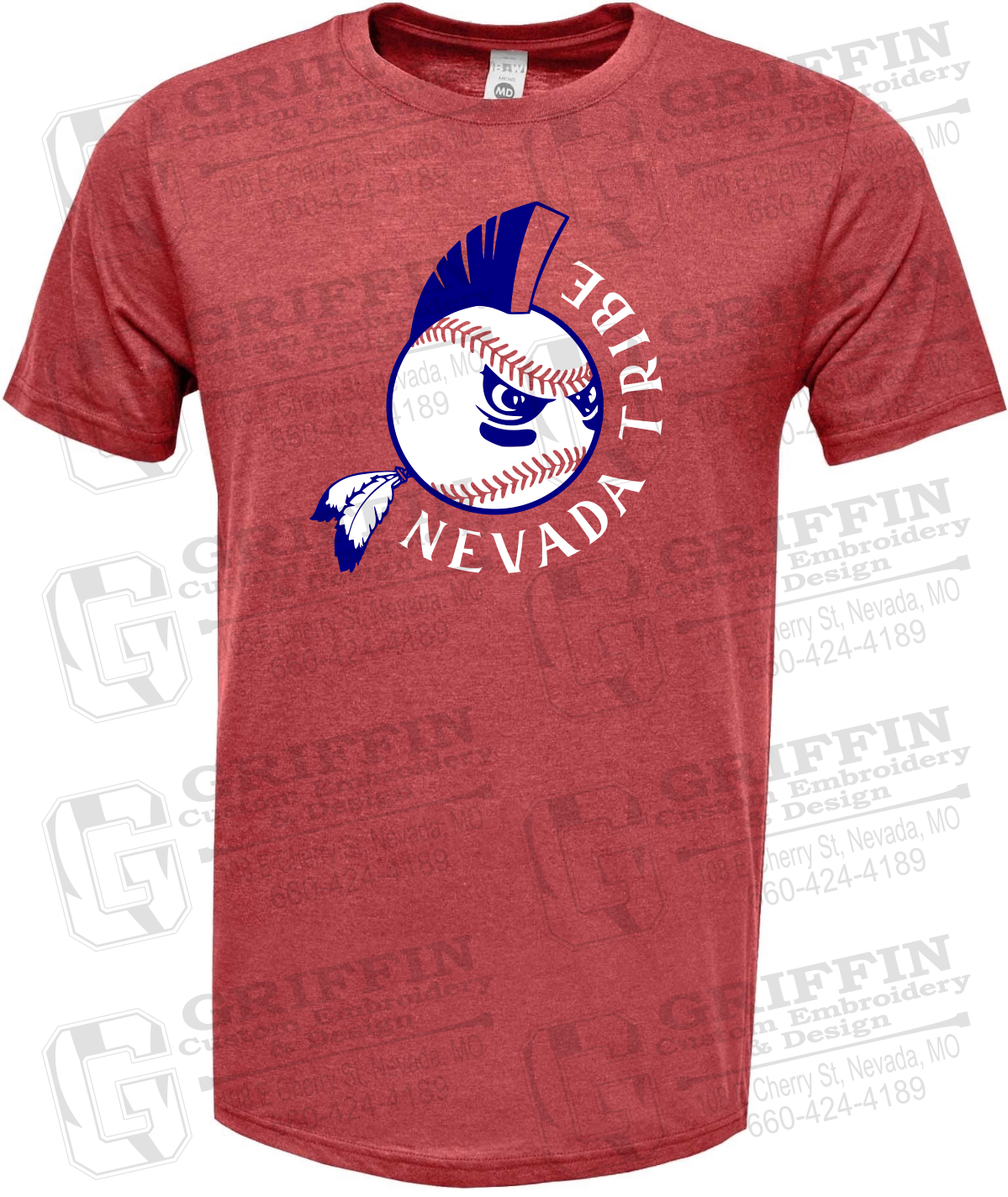 Soft-Tek Short Sleeve T-Shirt - Tribe Baseball 25-A