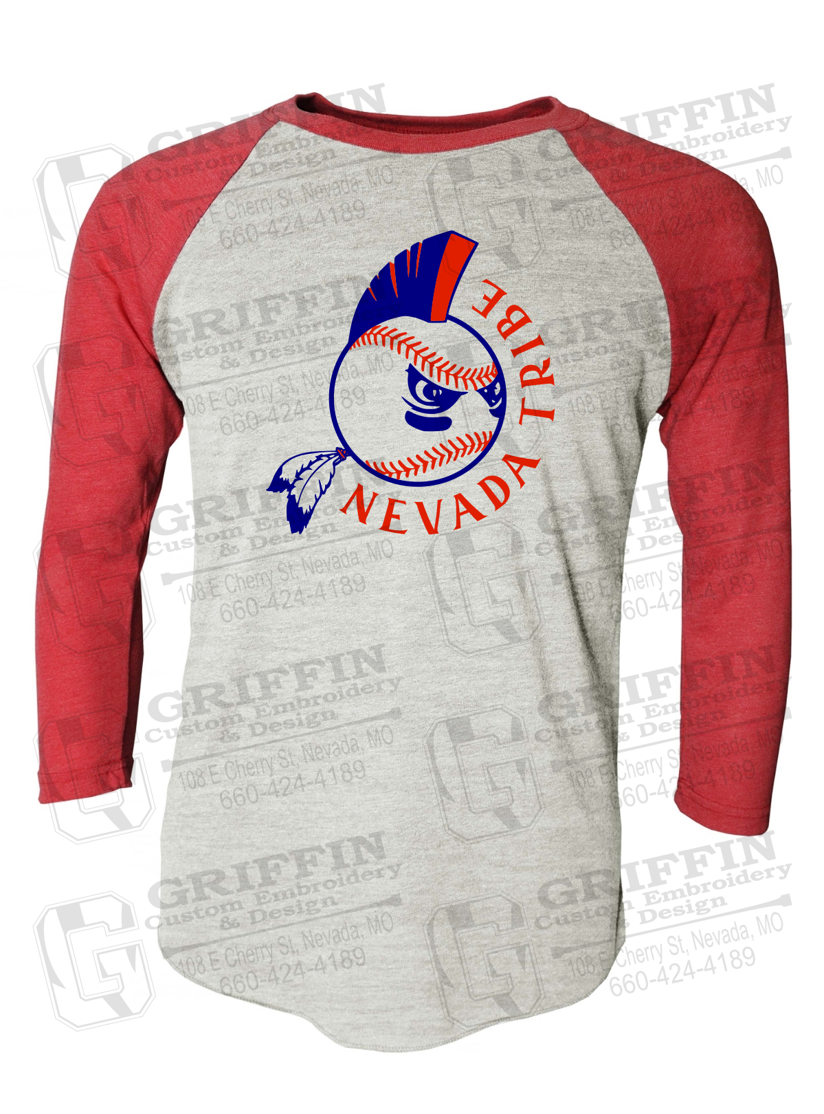 Tri-Blend Raglan Sleeve T-Shirt - Tribe Baseball 25-A