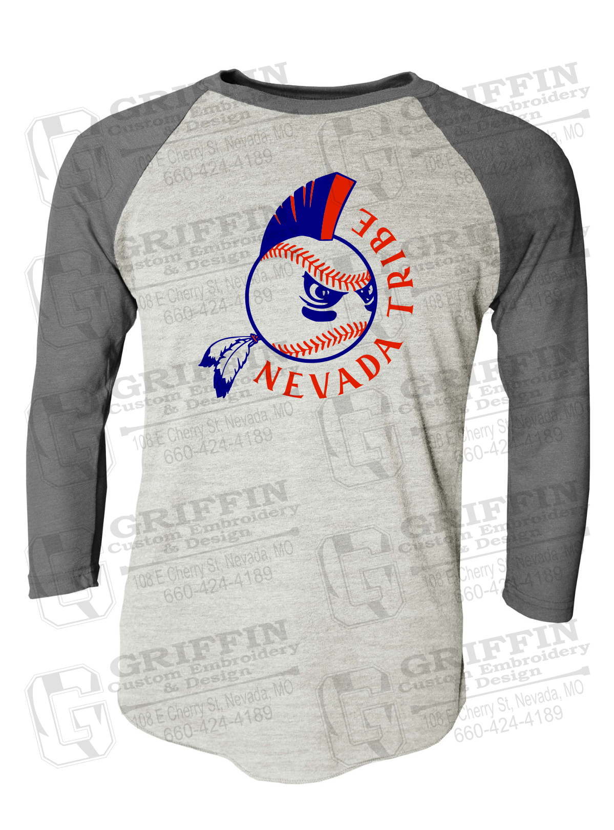 Tri-Blend Raglan Sleeve T-Shirt - Tribe Baseball 25-A