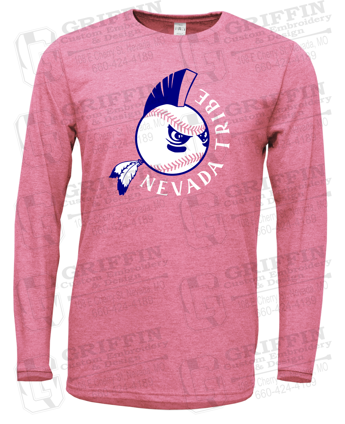 Soft-Tek Long Sleeve T-Shirt - Tribe Baseball 25-A